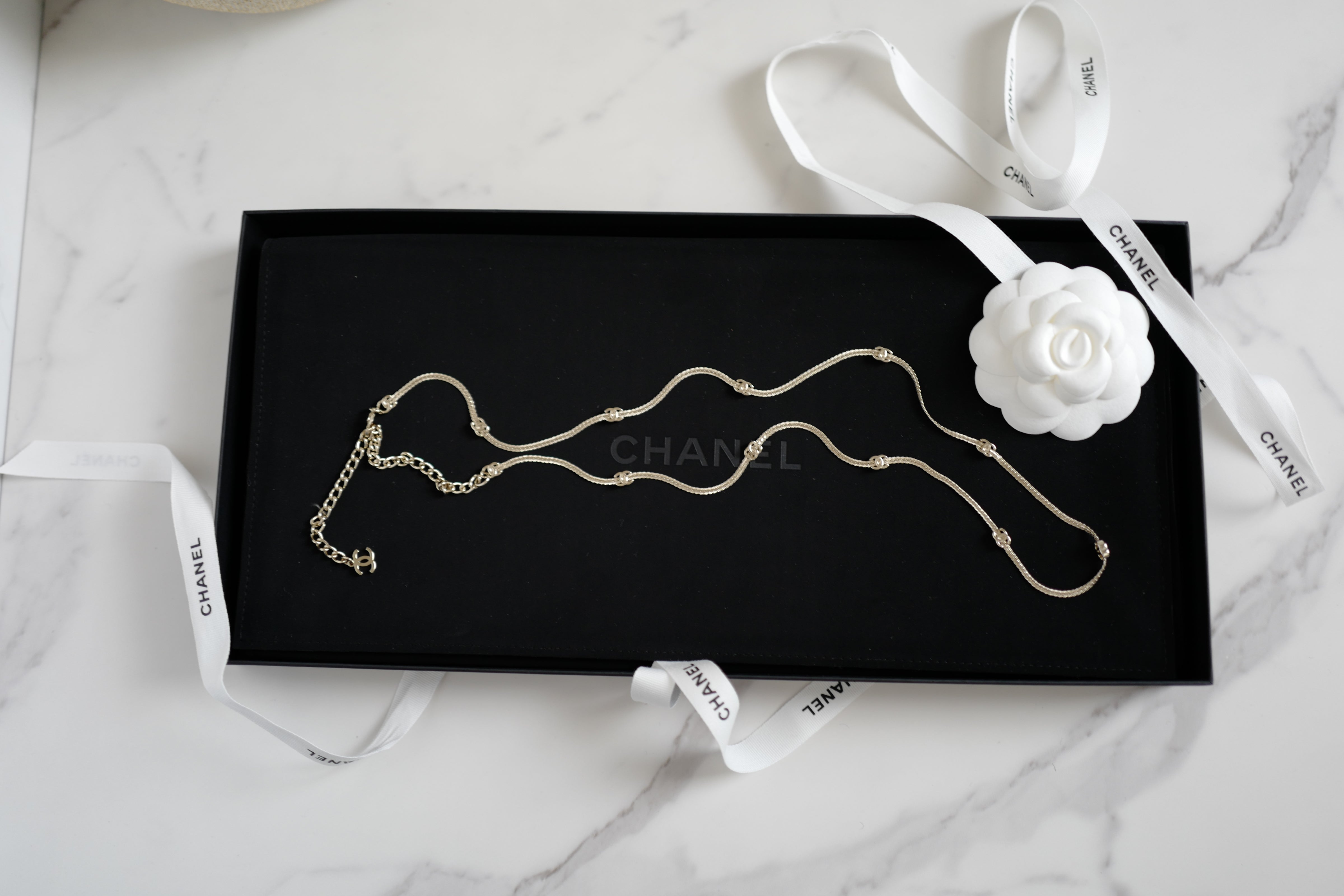 NEW Chanel FW 2024/25 Collection Chain Belt CC Size 75/Long Necklace In Gold