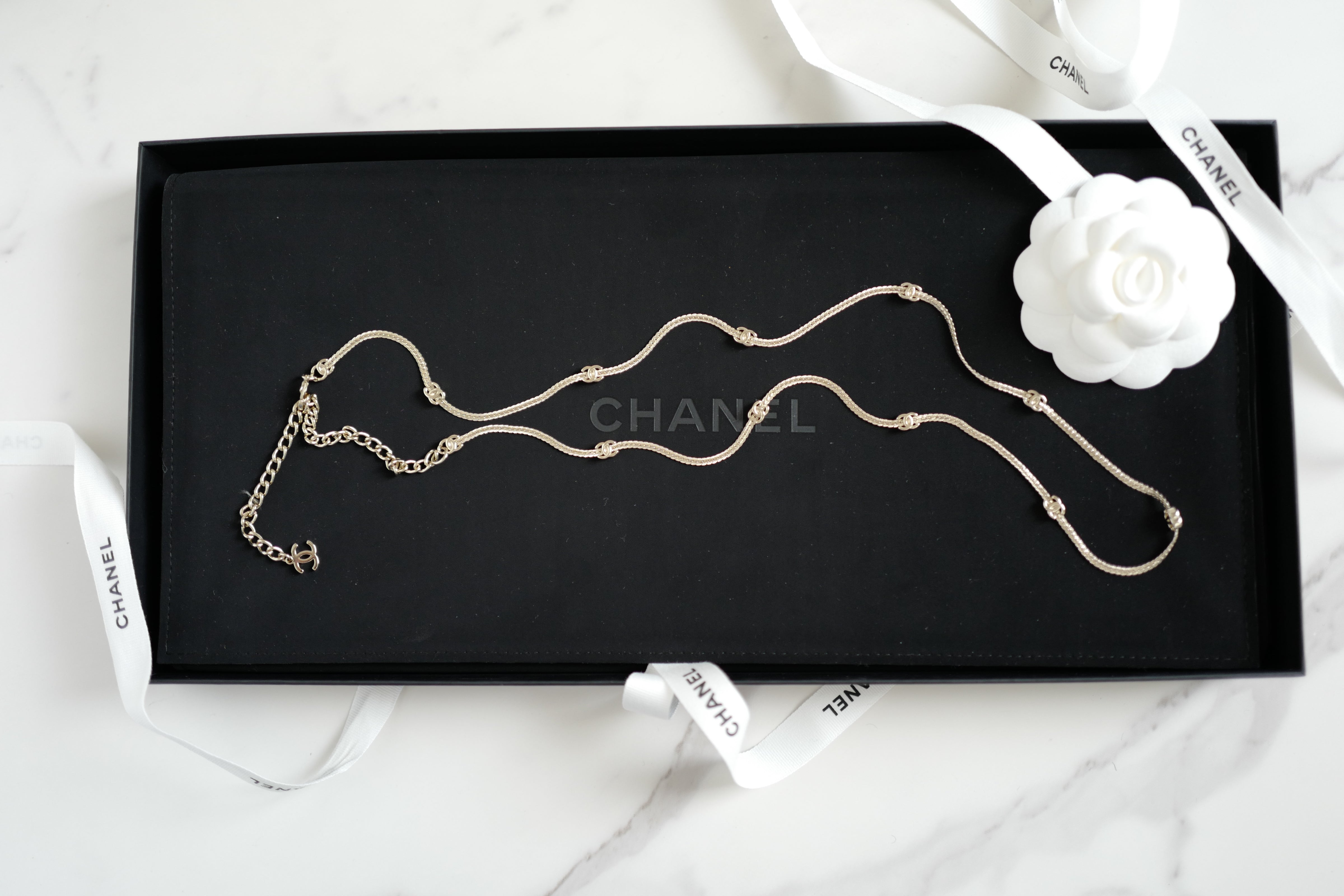 NEW Chanel FW 2024/25 Collection Chain Belt CC Size 75/Long Necklace In Gold