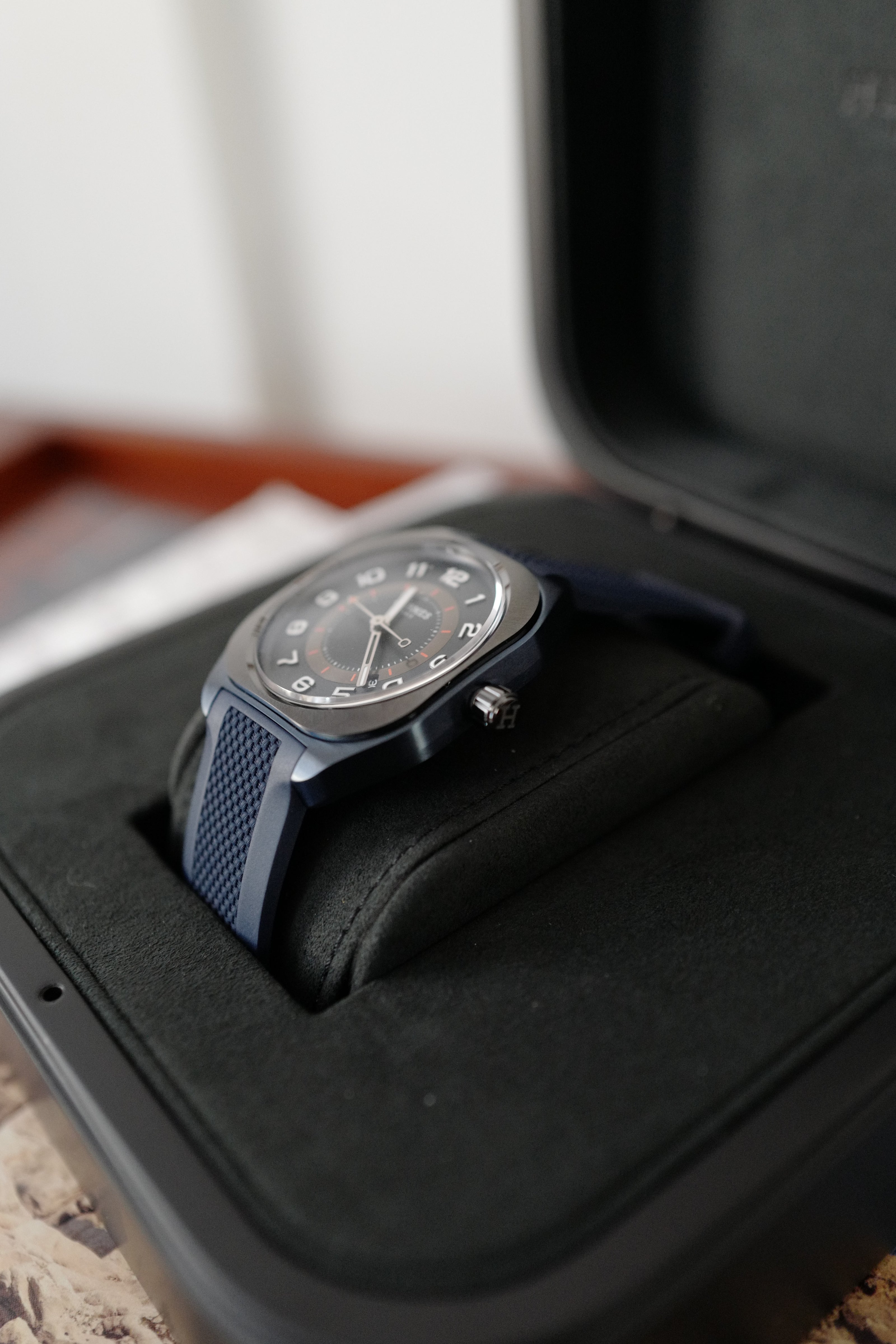 BNIB Hermes H08 Watch 42 MM In Titanium-Blue Edition Over $8K Retail