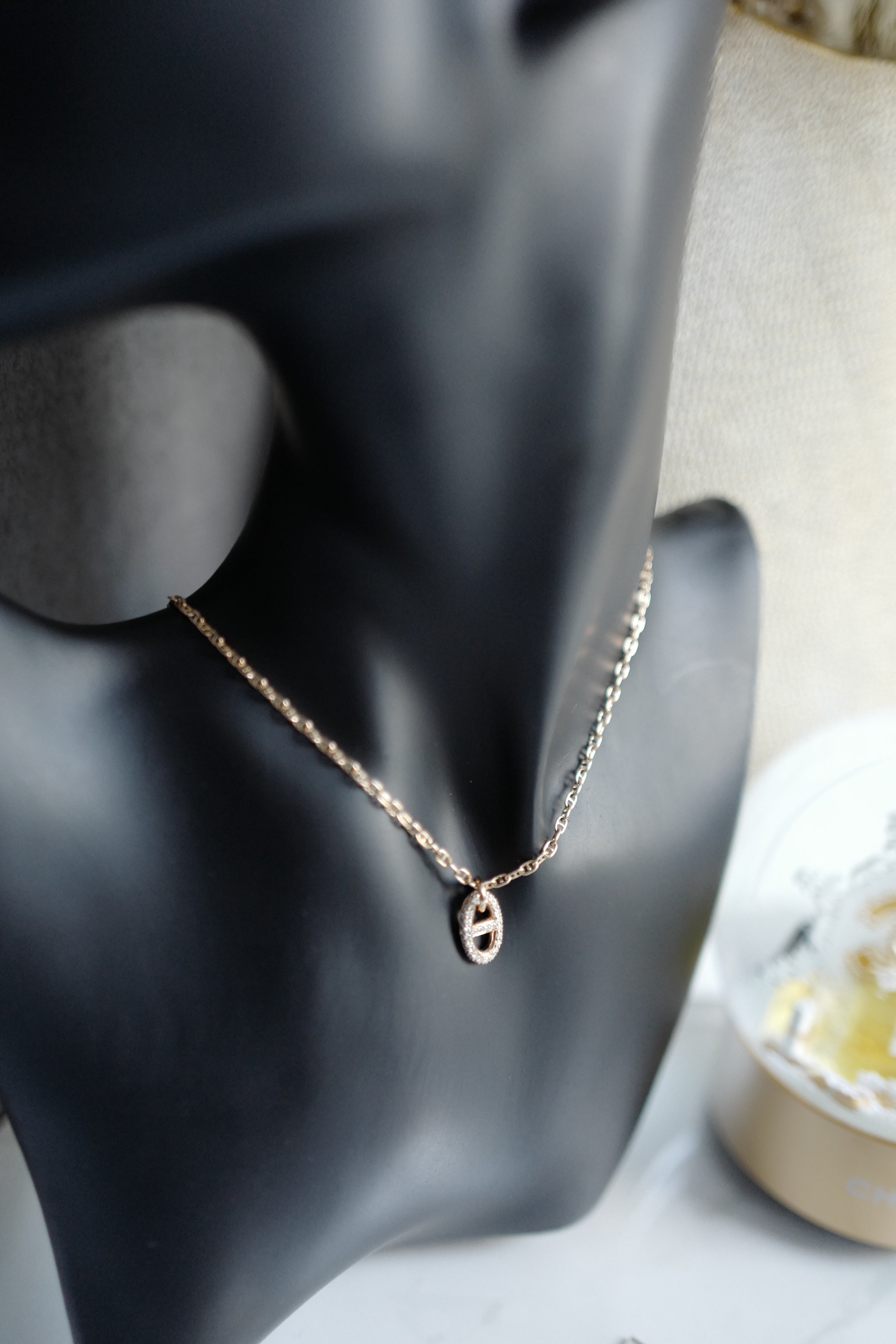BNIB Hermes Necklace Pendentif Farandole Rose Gold 18K 400 ST Diamonds SH $10K