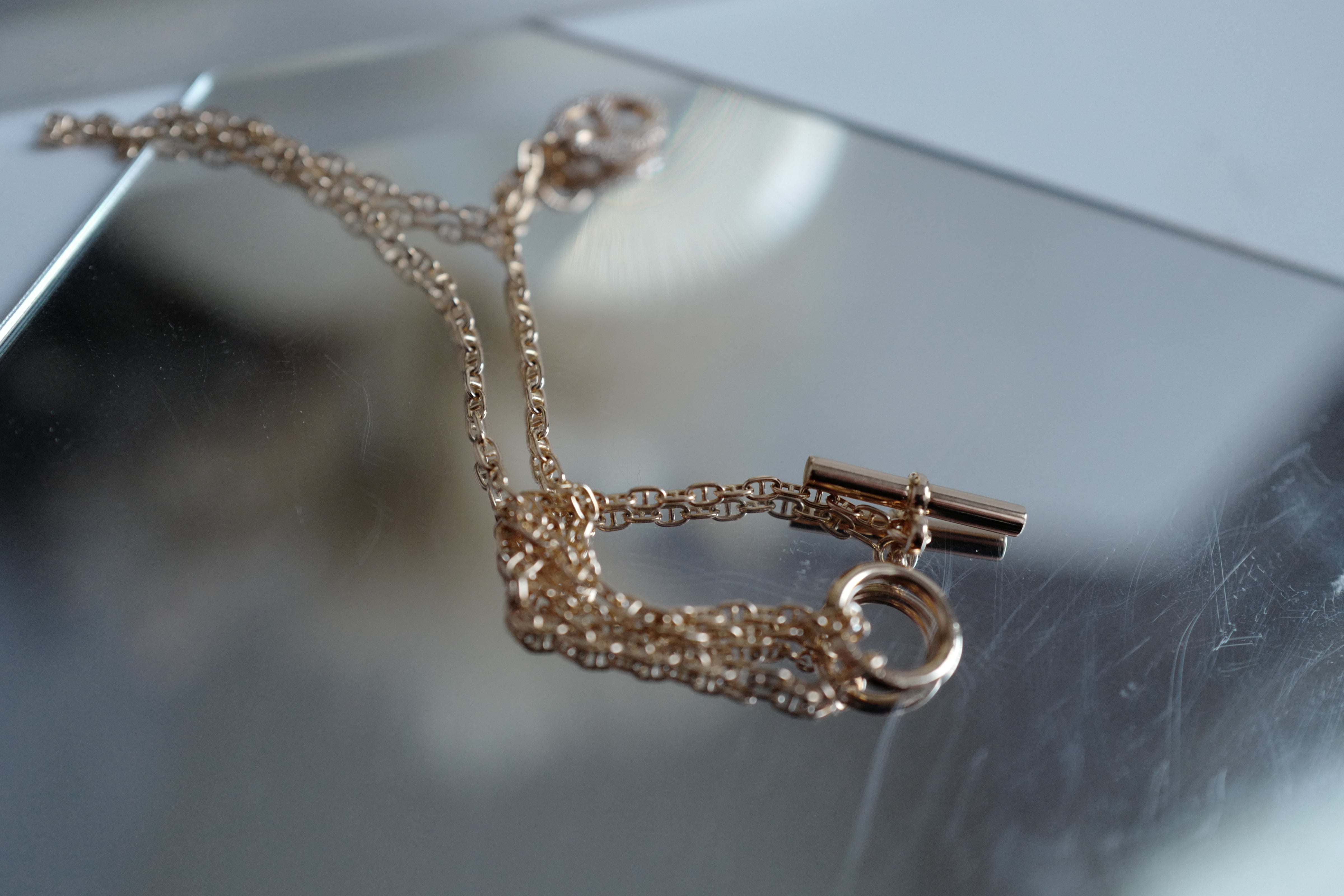 BNIB Hermes Necklace Pendentif Farandole Rose Gold 18K 400 ST Diamonds SH $10K