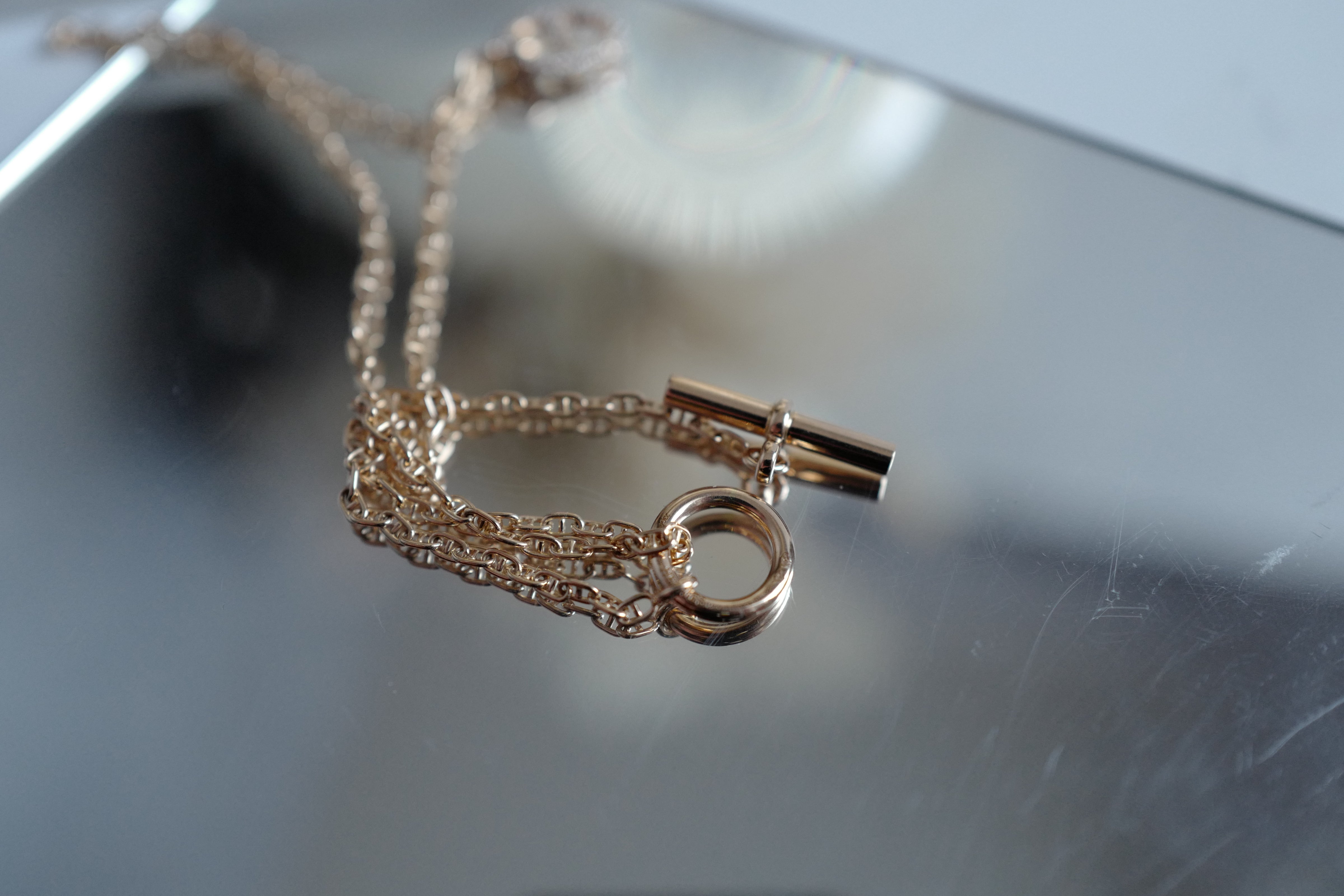 BNIB Hermes Necklace Pendentif Farandole Rose Gold 18K 400 ST Diamonds SH $10K