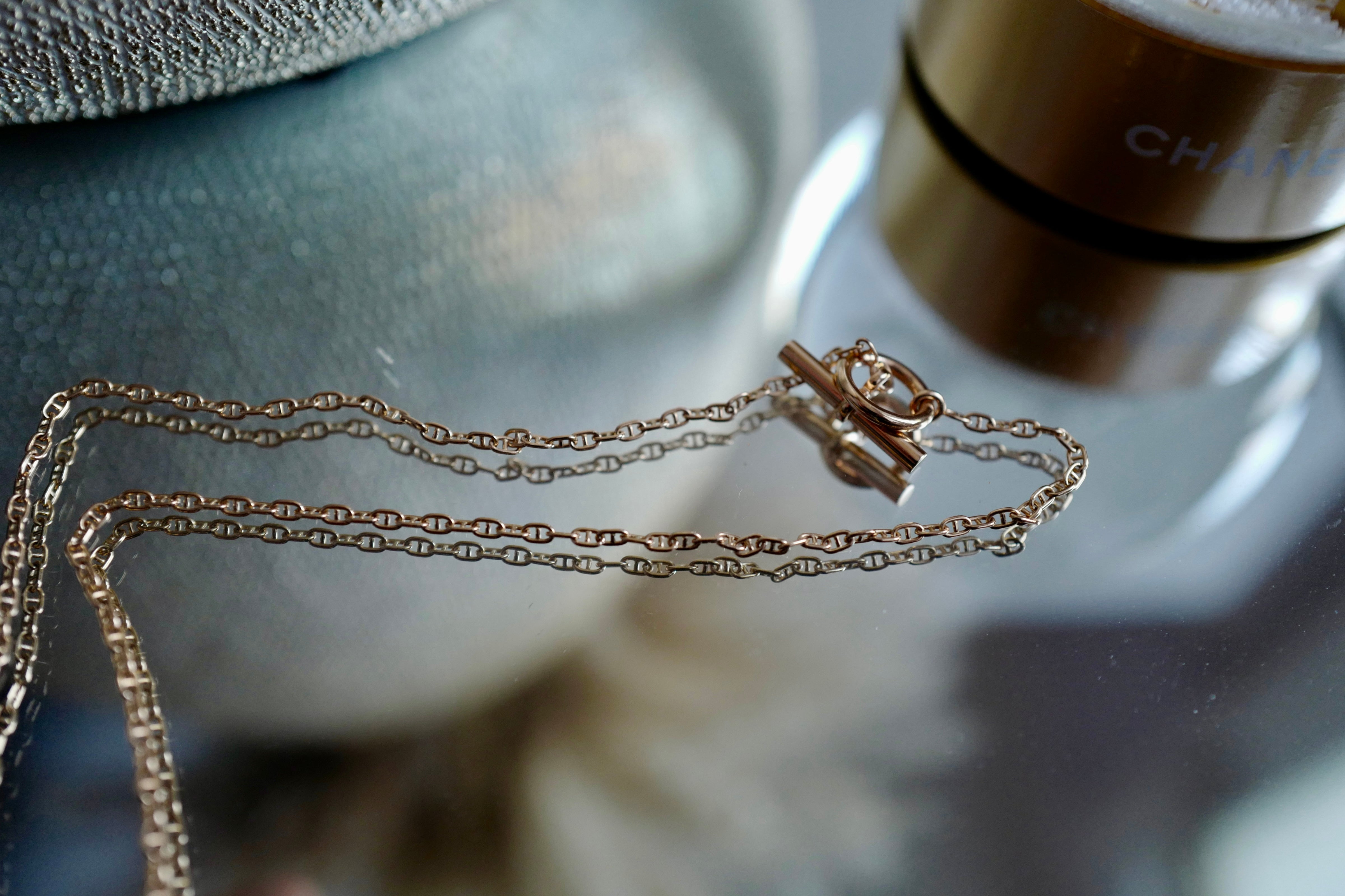 BNIB Hermes Necklace Pendentif Farandole Rose Gold 18K 400 ST Diamonds SH $10K