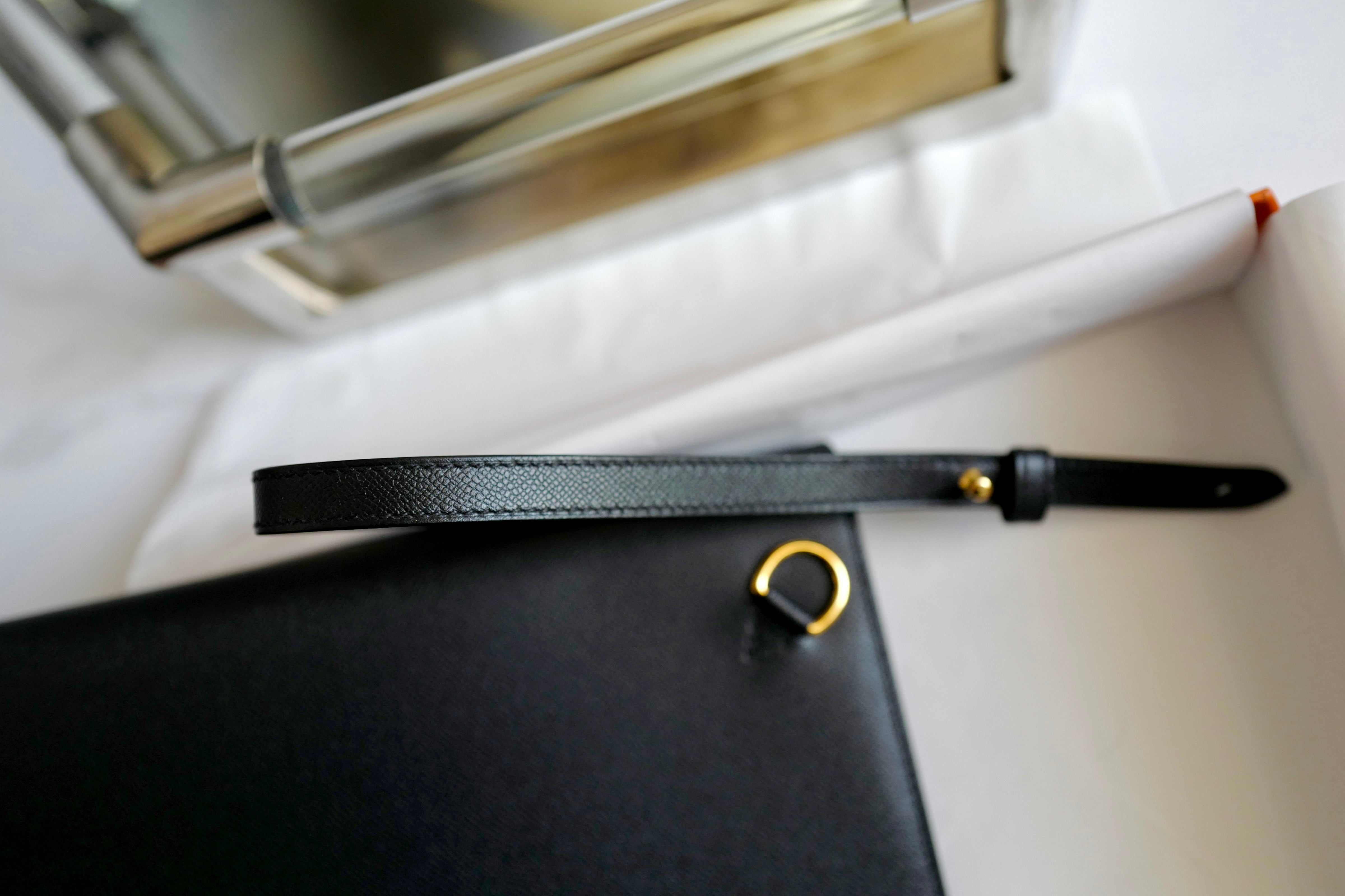 BNIB HERMES Kelly Pocket Long Wallet Noir/Black Veau Madame GHW
