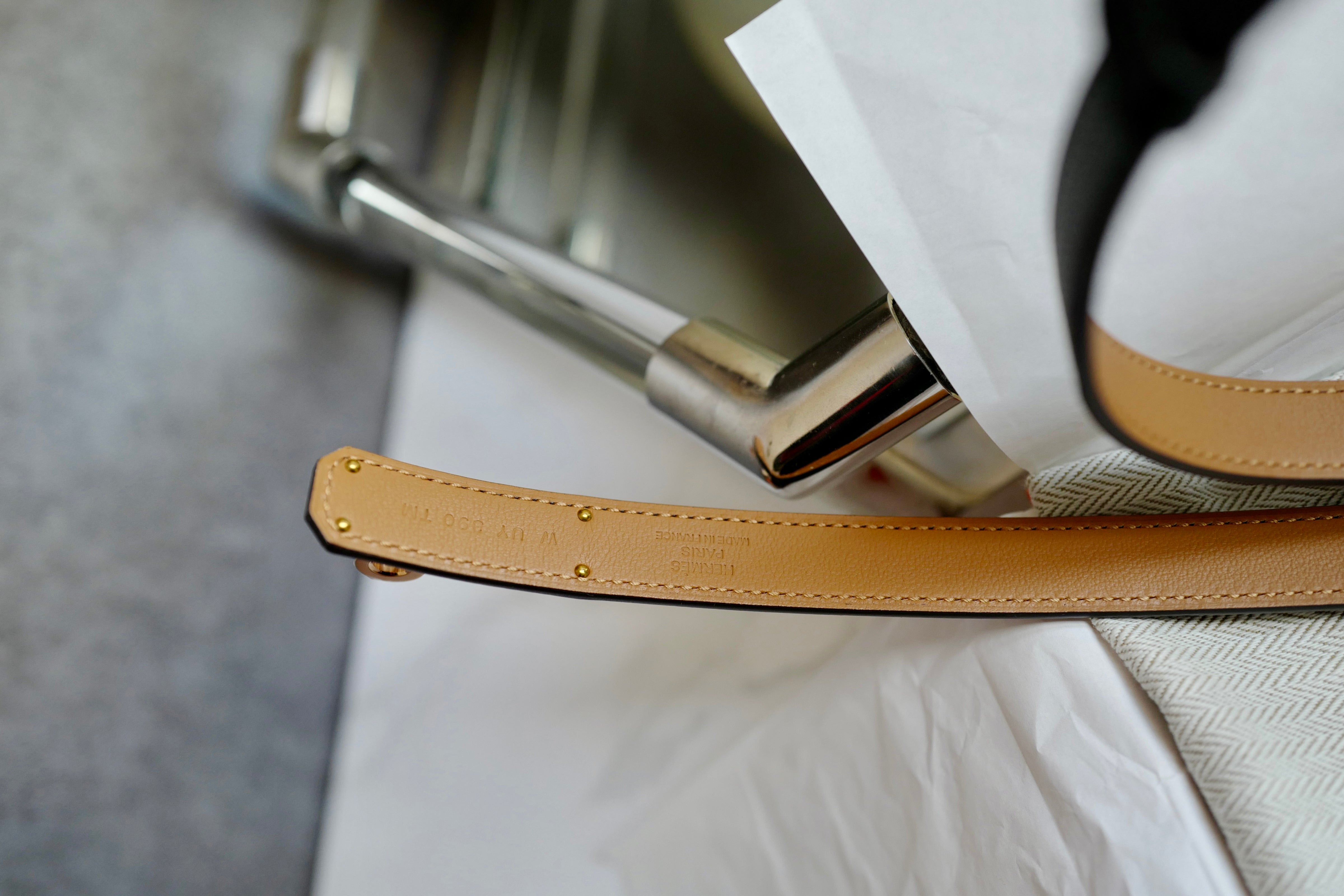 NEW Hermes Kelly Belt 18 Epsom Calfskin Black Rose Gold HW