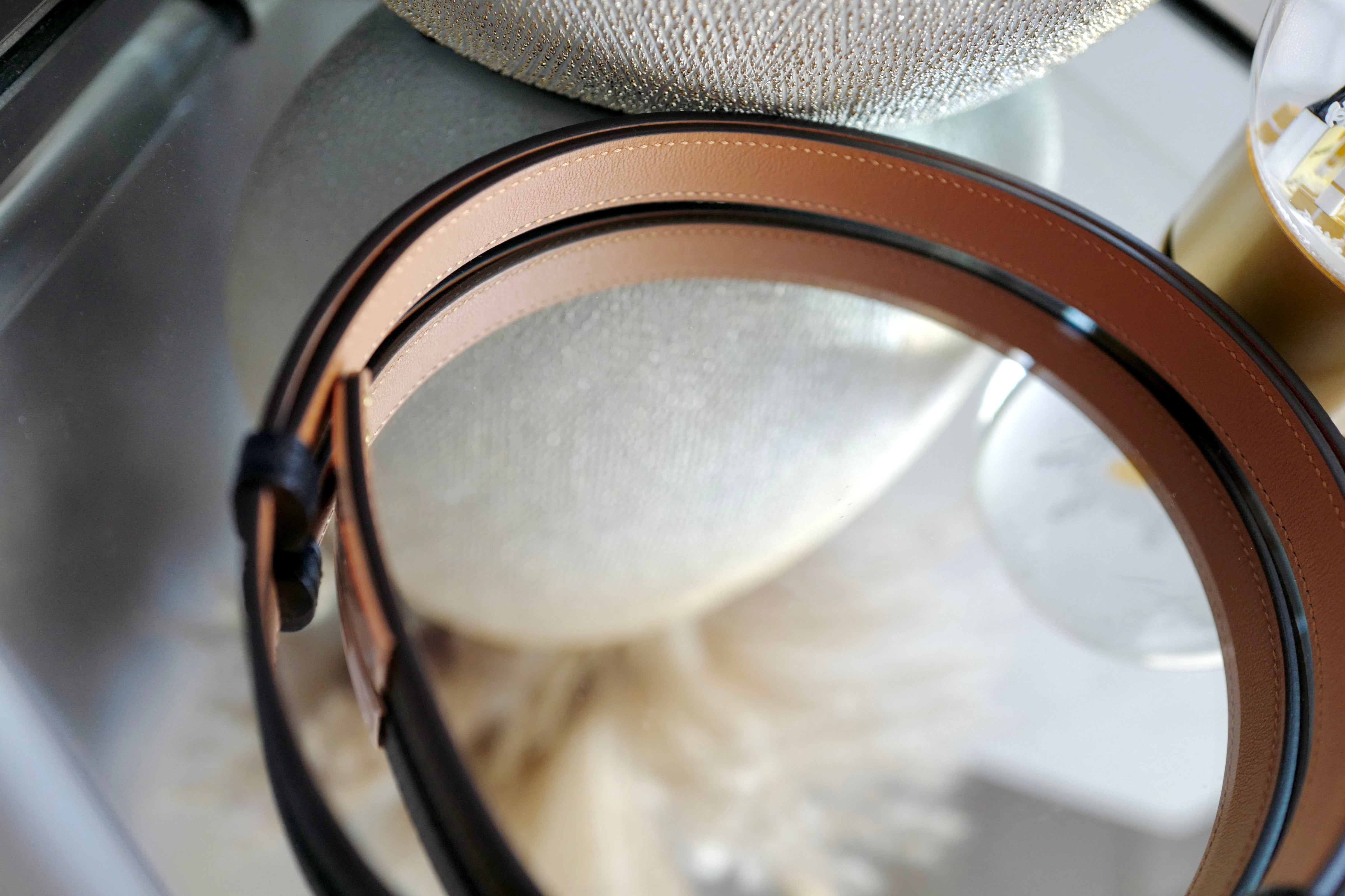 NEW Hermes Kelly Belt 18 Epsom Calfskin Black Rose Gold HW