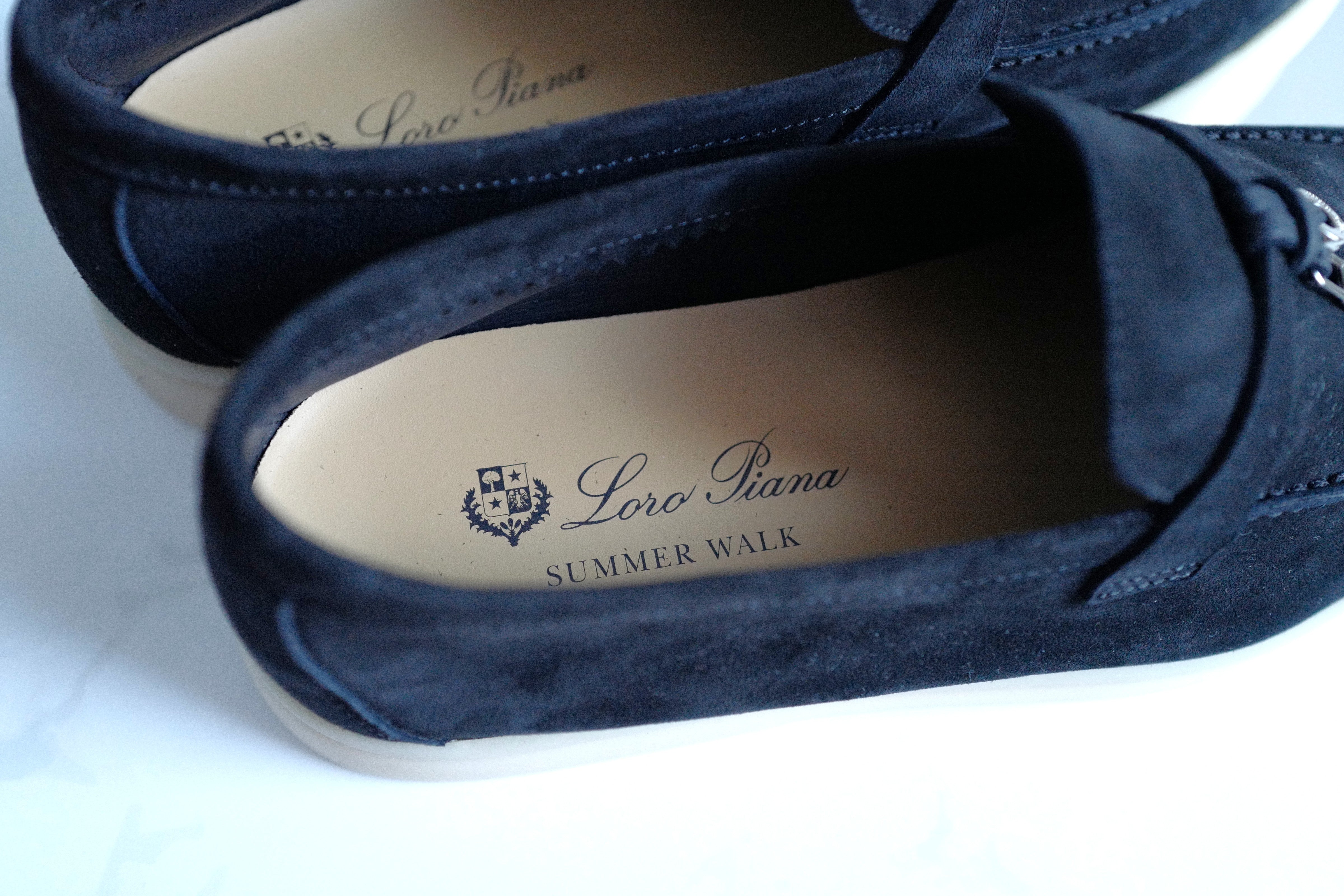 BNIB Loro Piana Summer Walks Caviar Size 37.5