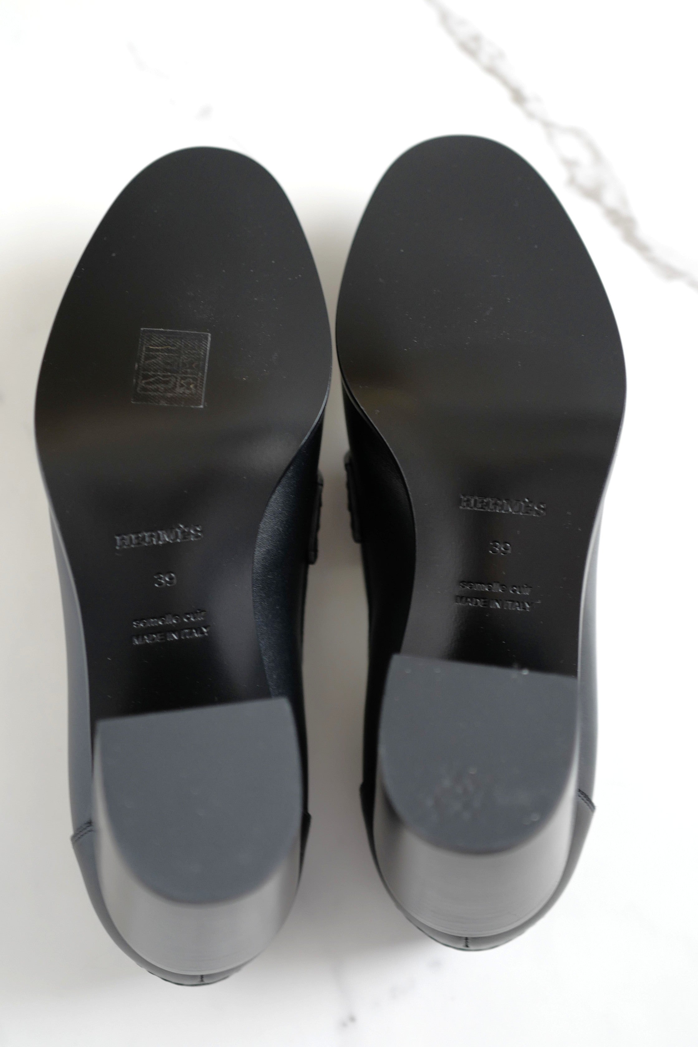 BNIB Hermes Mocassins Dauphine 70 w/ Leopard Detail Size 39
