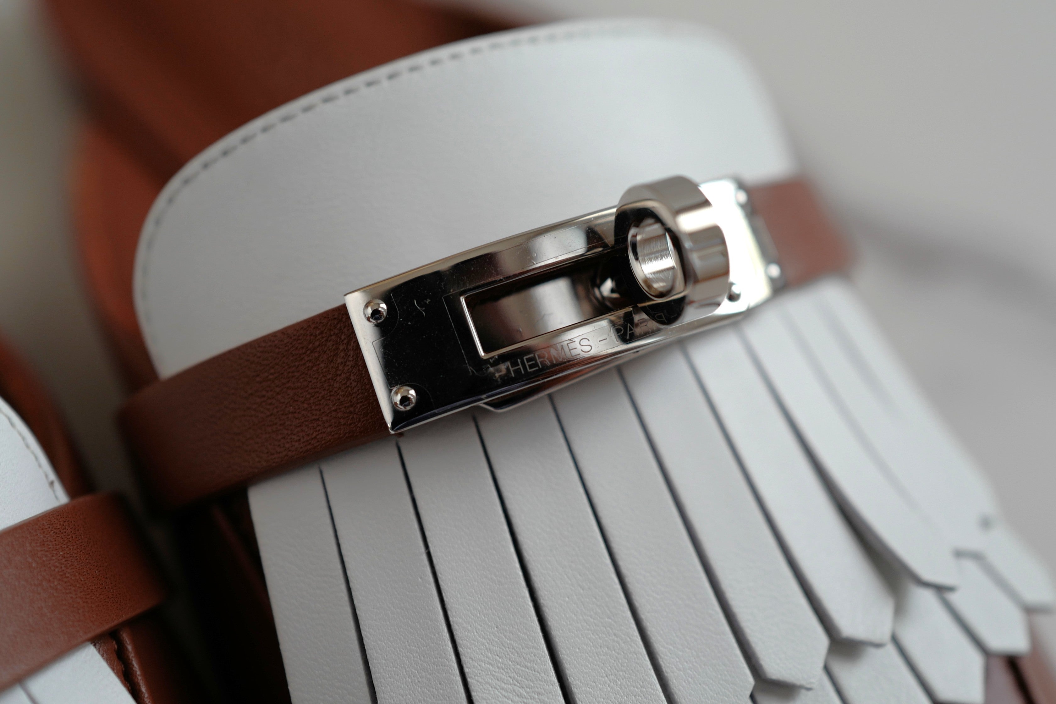 BNIB Hermes Women Mules Fringed Oz Supple Calfskin w/ PHW Size 38