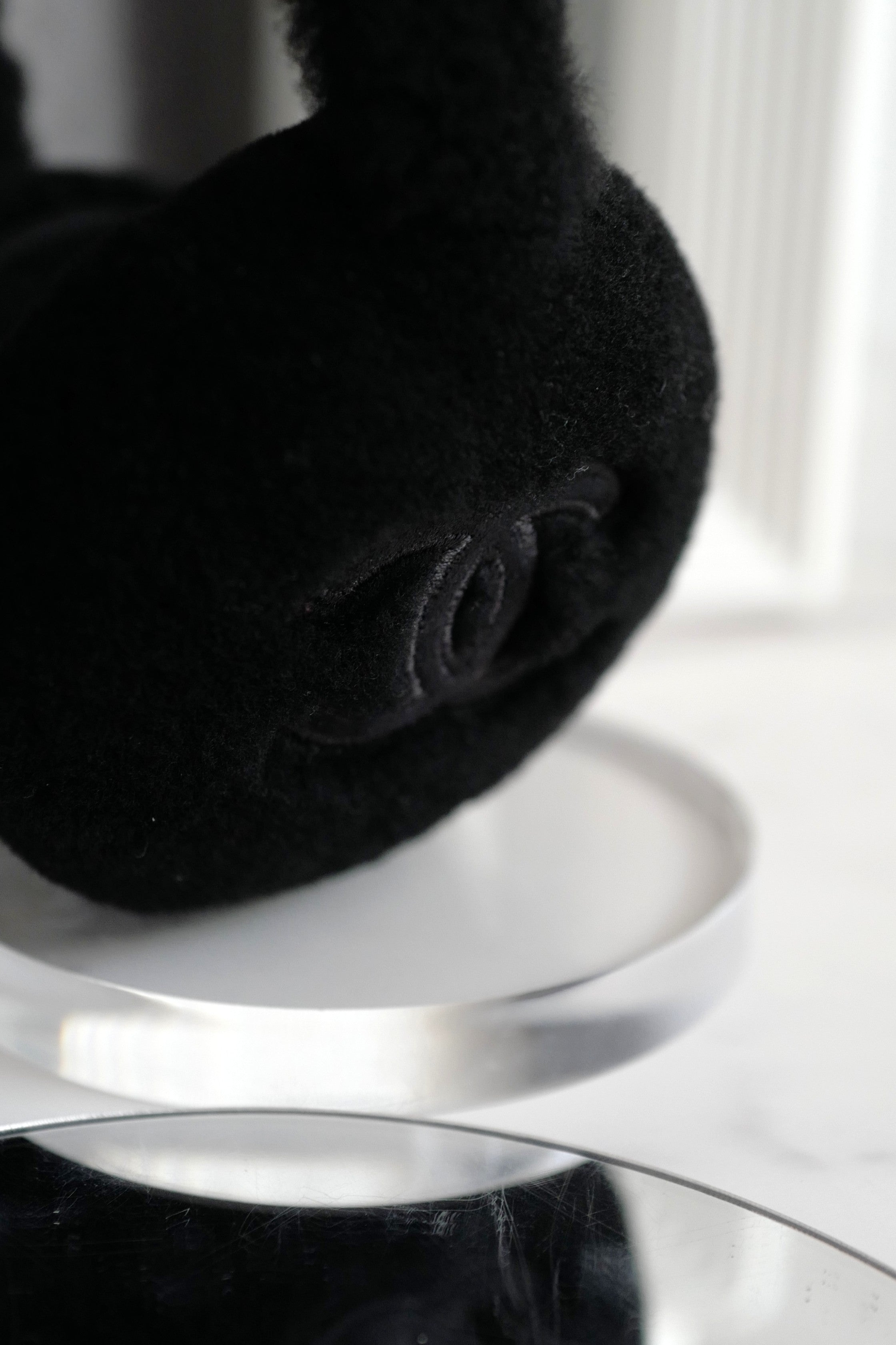 NEW Chanel Coco Neige 23N 2024/2025 Black CC Logo Shearling Lambskin Earmuffs