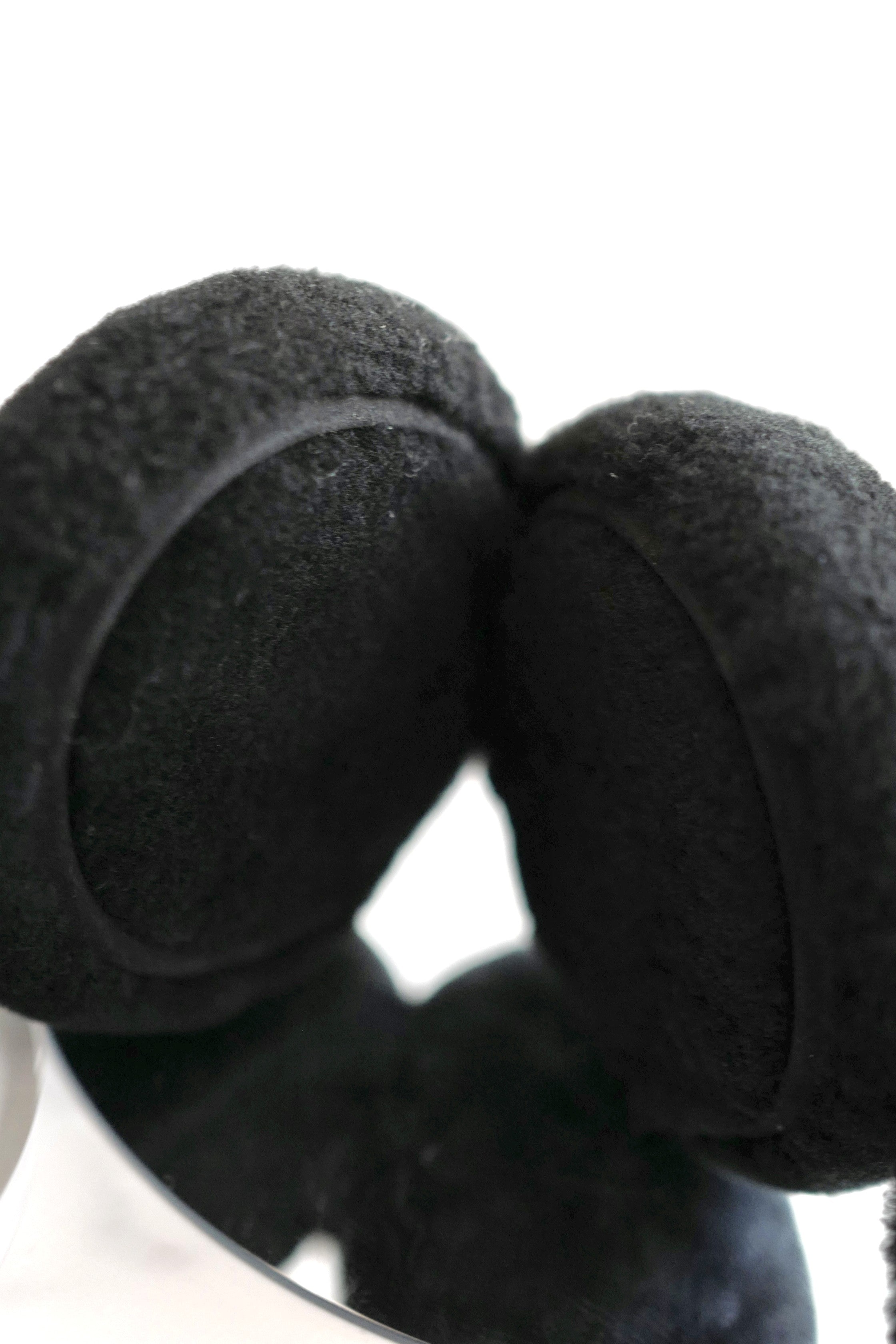 NEW Chanel Coco Neige 23N 2024/2025 Black CC Logo Shearling Lambskin Earmuffs