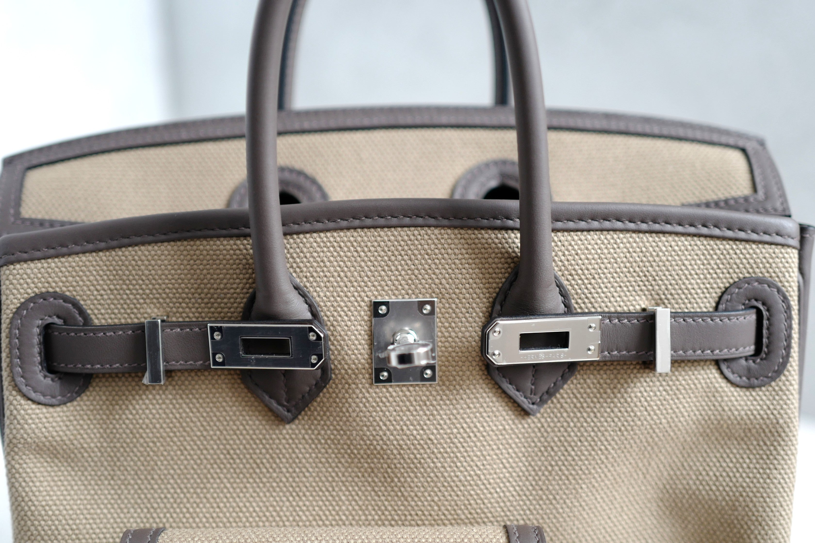 BNIB HERMÈS Birkin Cargo 25 Ecorce/Mousse Canvas with Palladium HW K Stamp 2025