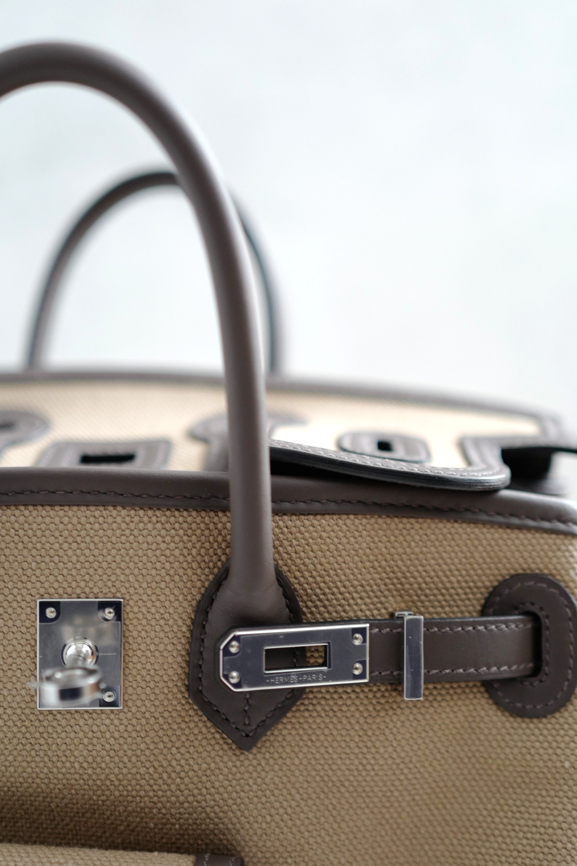 BNIB HERMÈS Birkin Cargo 25 Ecorce/Mousse Canvas with Palladium HW K Stamp 2025