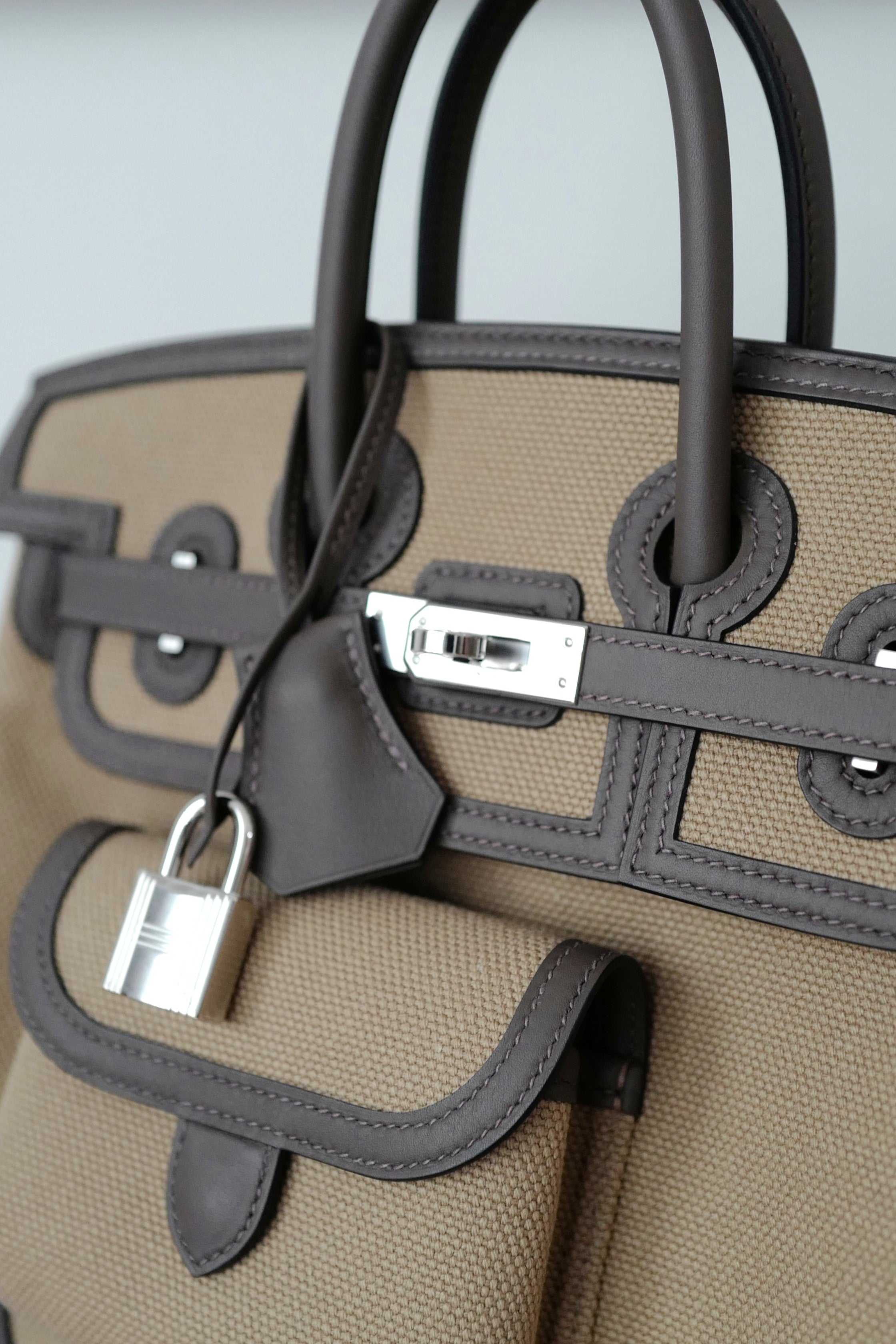 BNIB HERMÈS Birkin Cargo 25 Ecorce/Mousse Canvas with Palladium HW K Stamp 2025