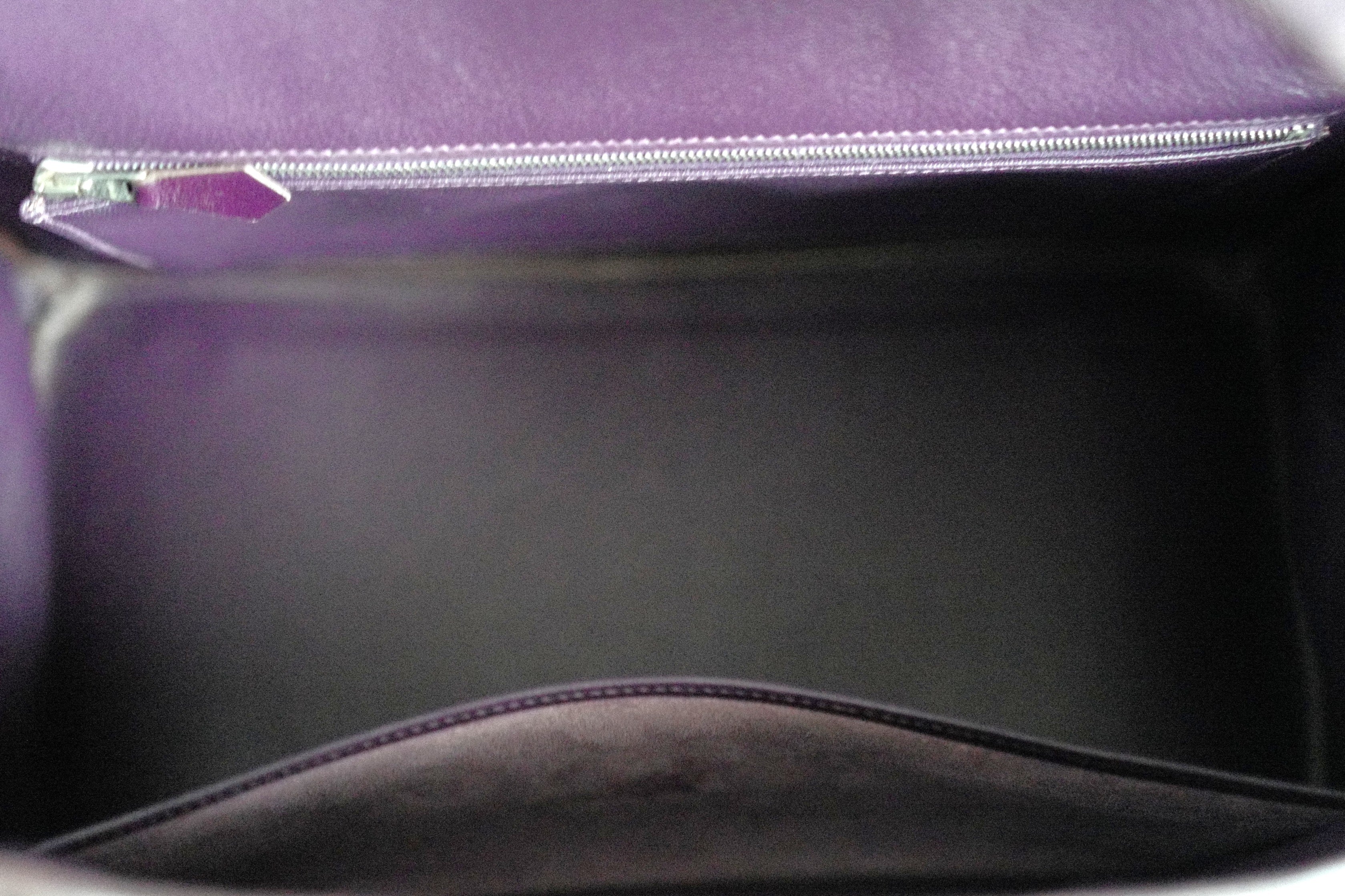 Preowned Hermes Birkin 35 Vibrato Raisin With Palladium HW Limited Edition