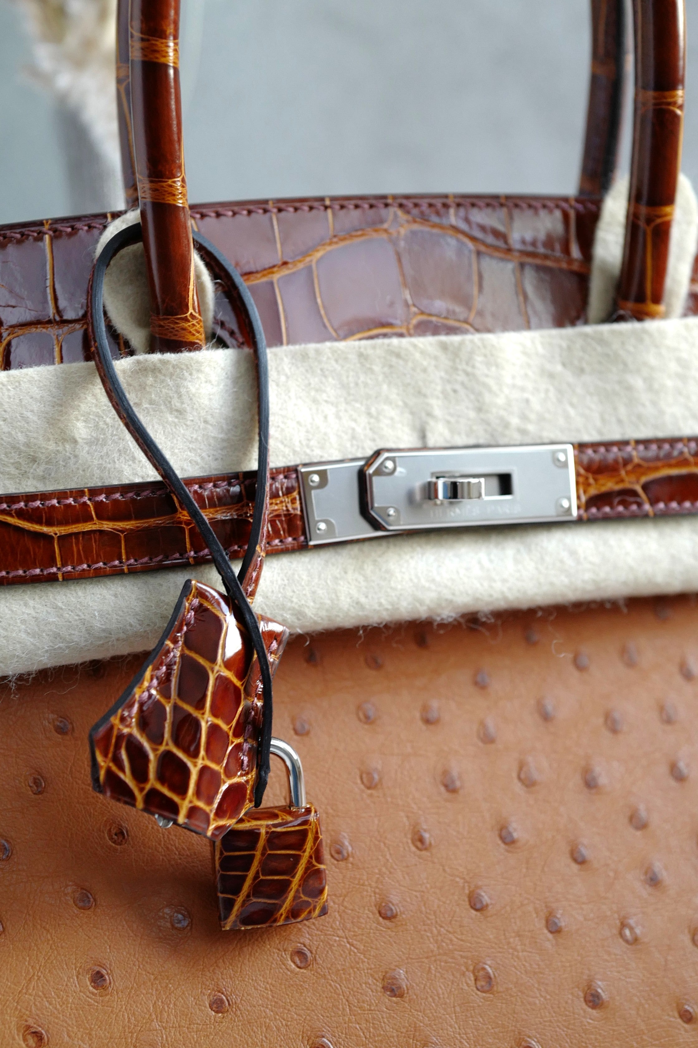 Hermes Birkin 30 Touch Cognac Miel Alligator with Palladium Hardware