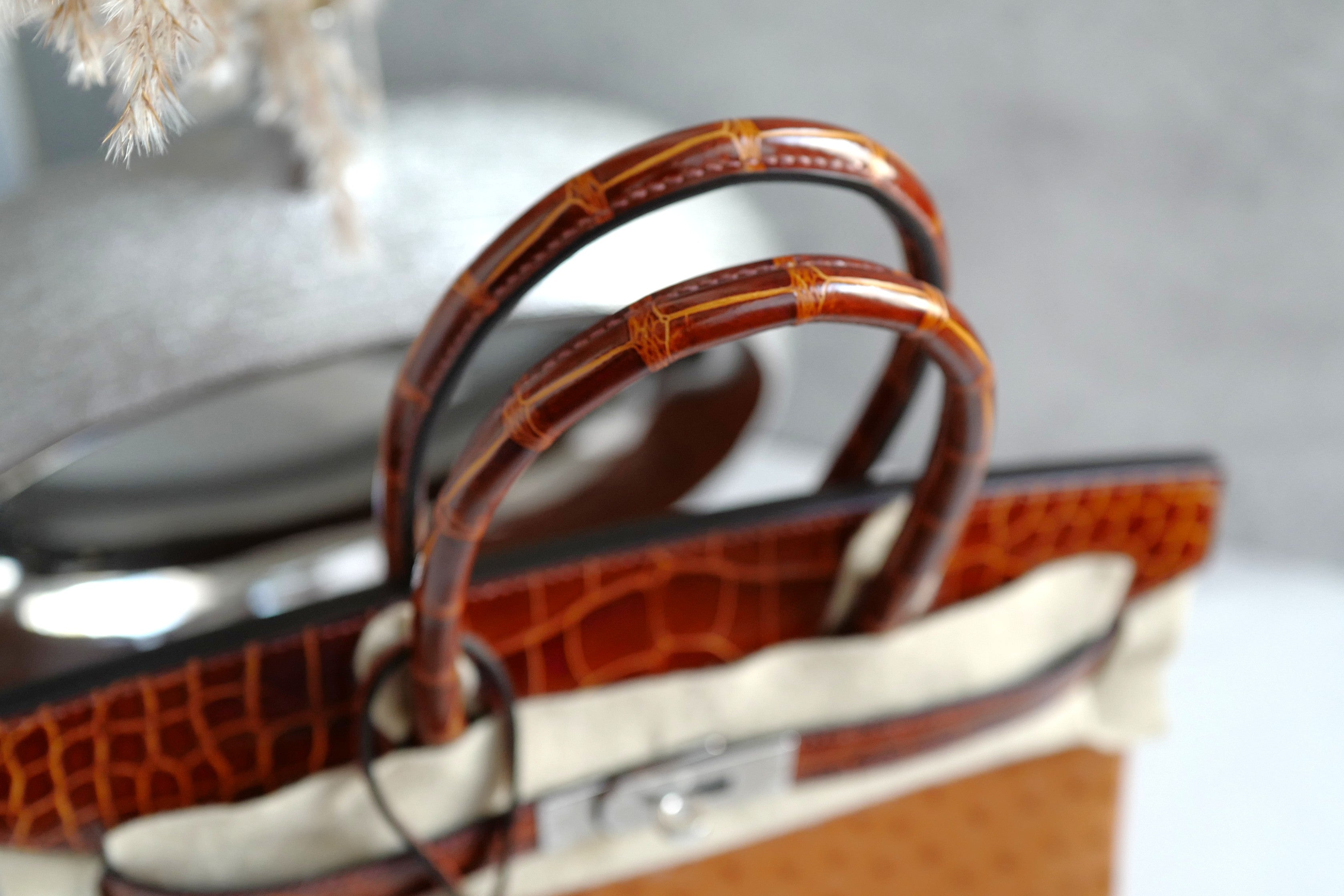 Hermes Birkin 30 Touch Cognac Miel Alligator with Palladium Hardware