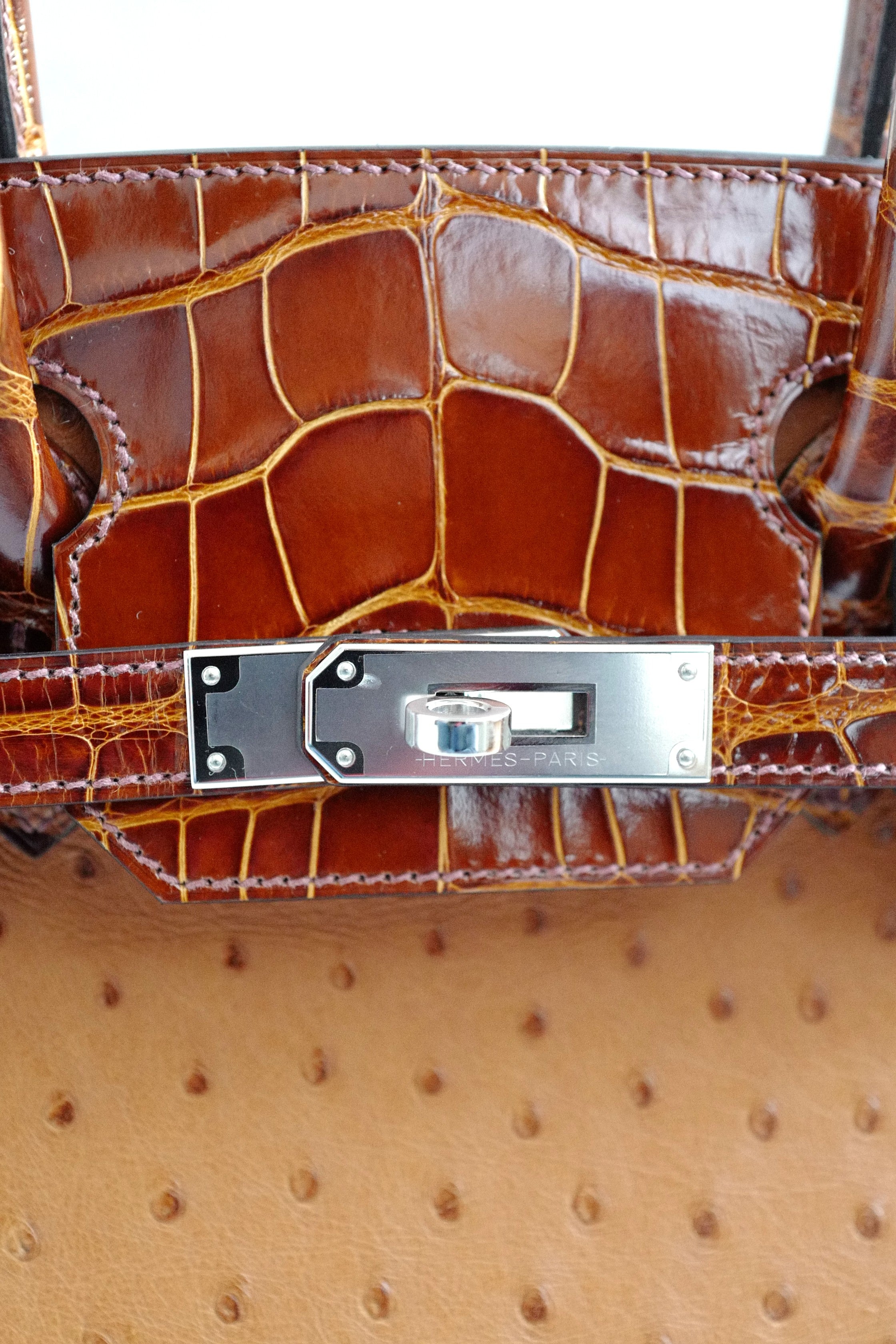 Hermes Birkin 30 Touch Cognac Miel Alligator with Palladium Hardware