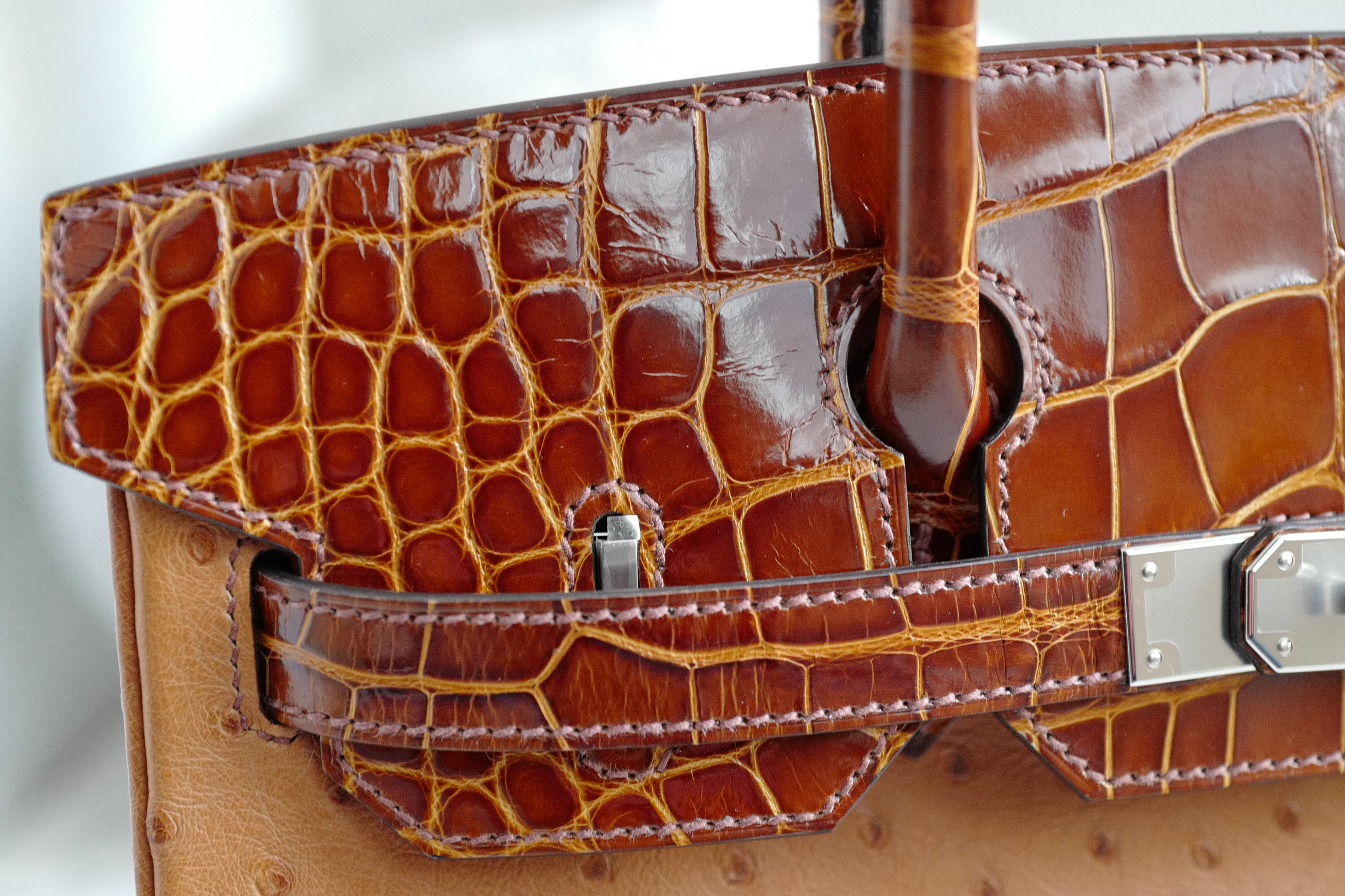 Hermes Birkin 30 Touch Cognac Miel Alligator with Palladium Hardware