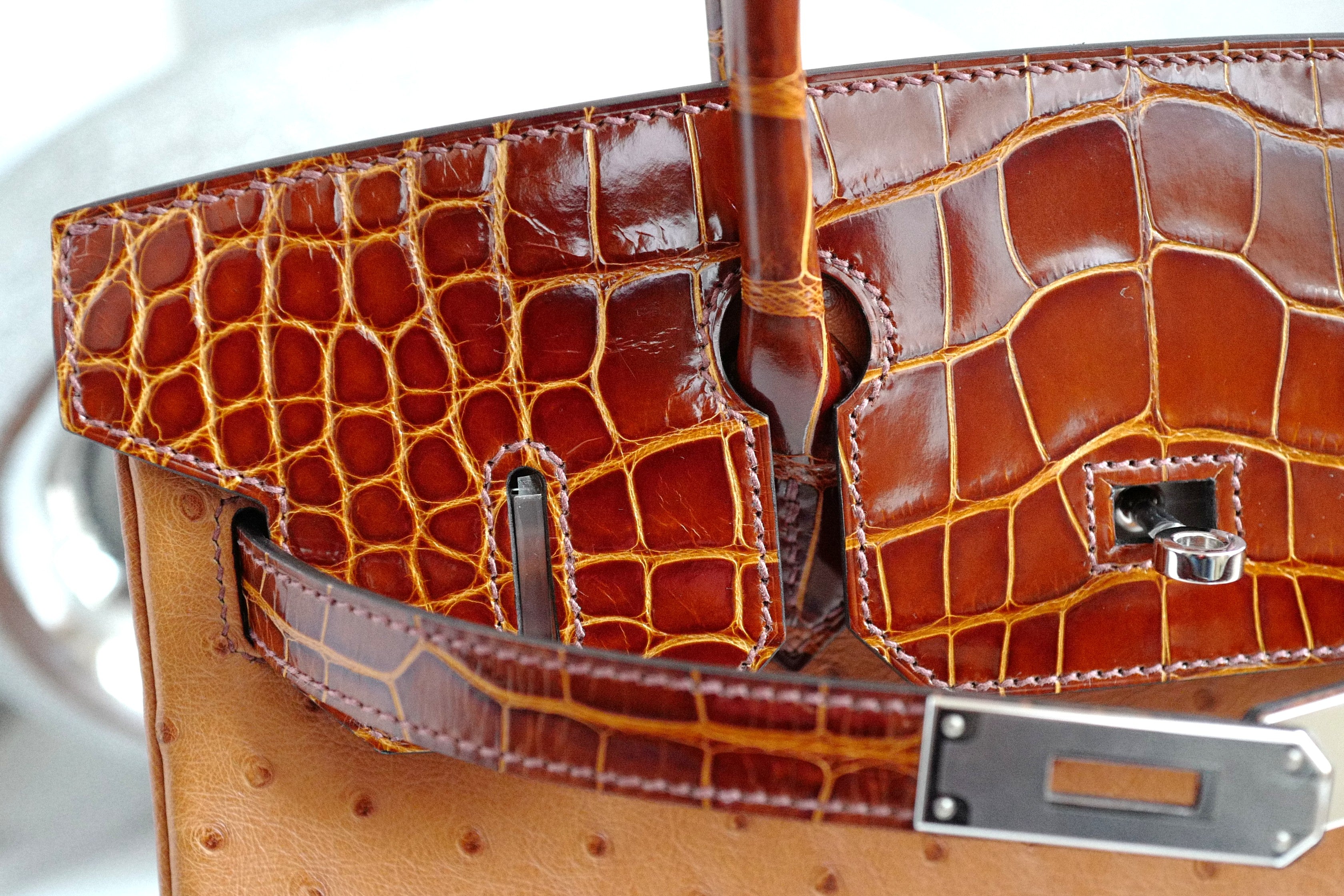 Hermes Birkin 30 Touch Cognac Miel Alligator with Palladium Hardware