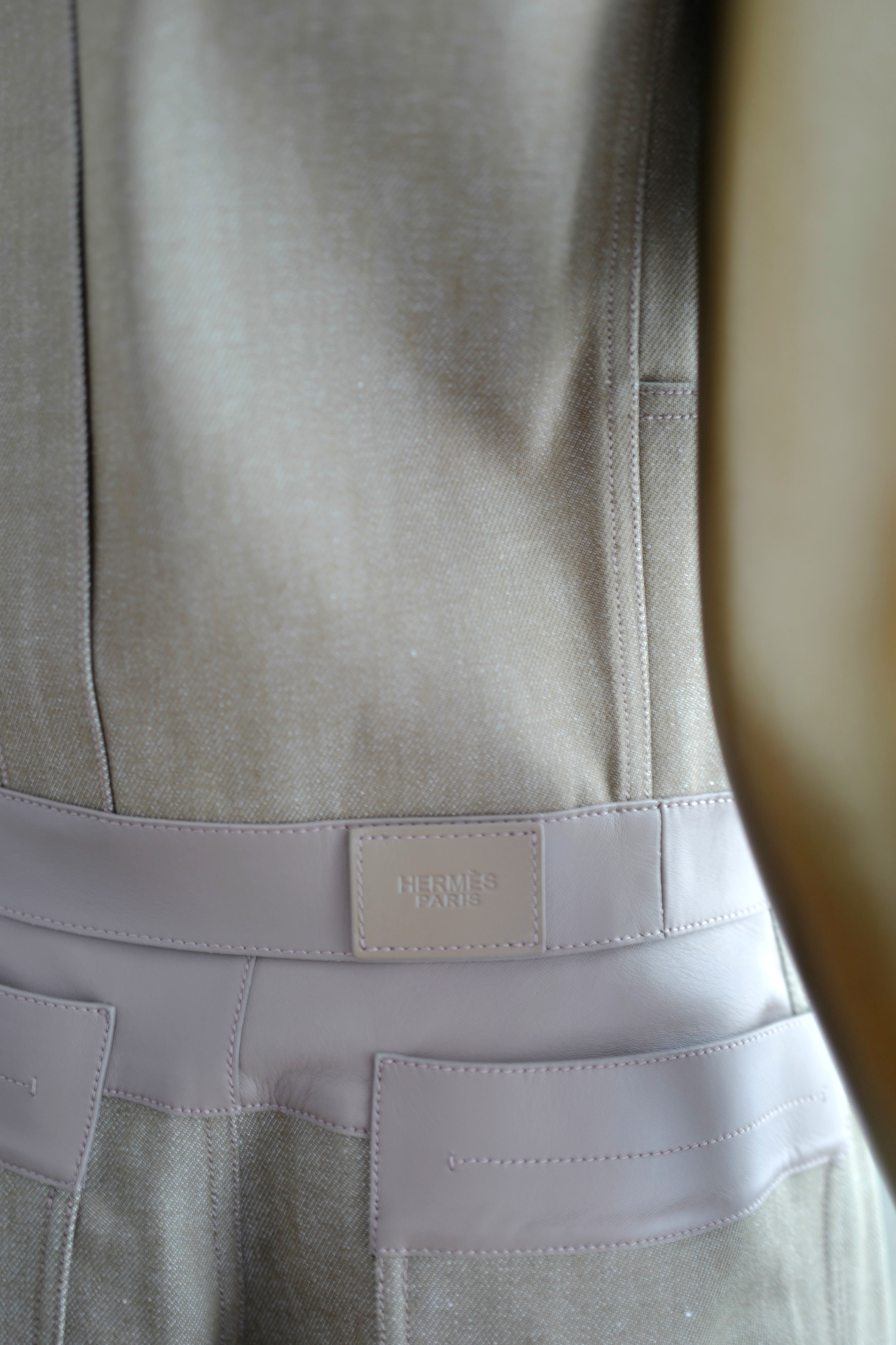 NEW Hermès SS25 Sleeveless Jacket with Leather Details - Size 38 $7K Retail