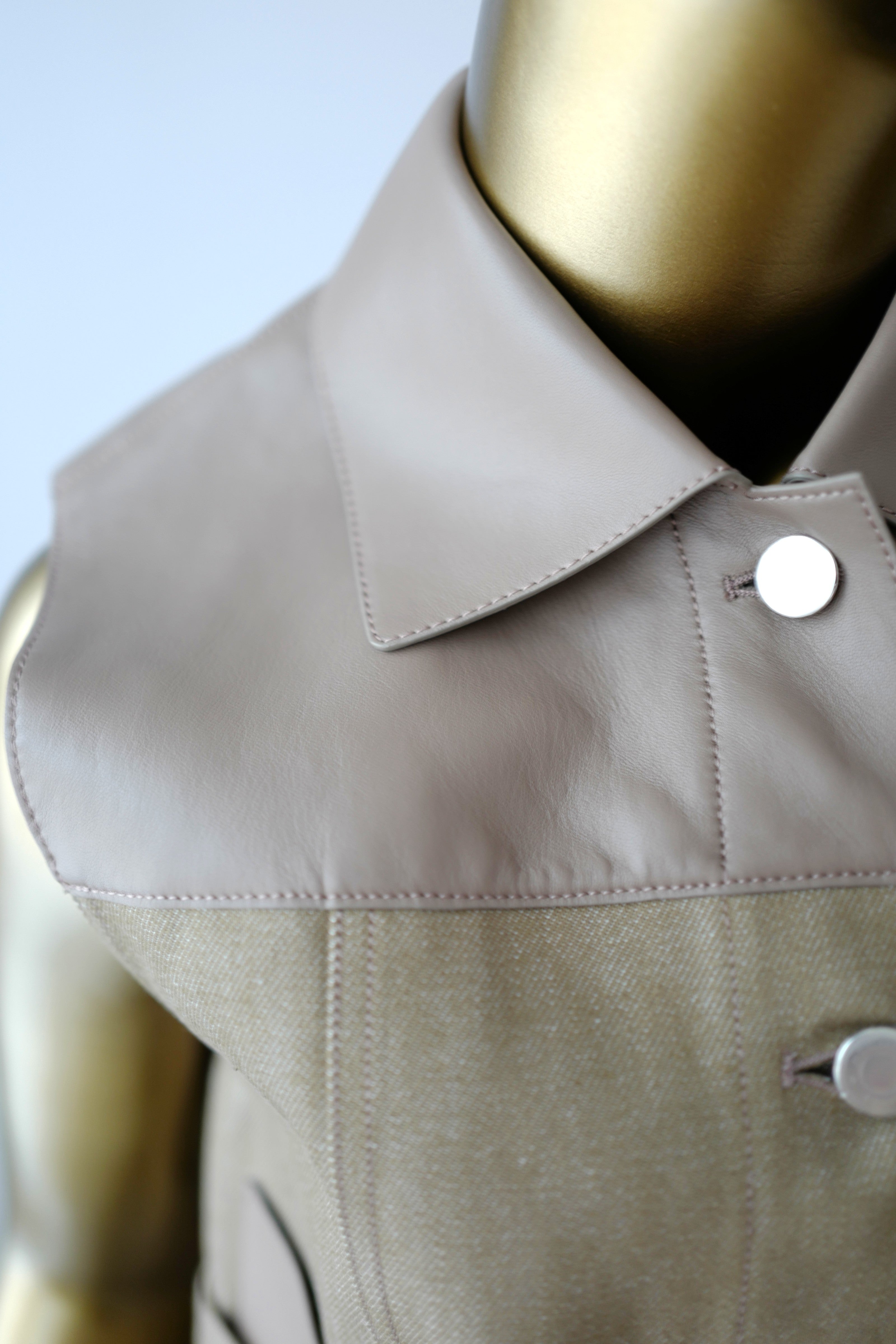 NEW Hermès SS25 Sleeveless Jacket with Leather Details - Size 38 $7K Retail
