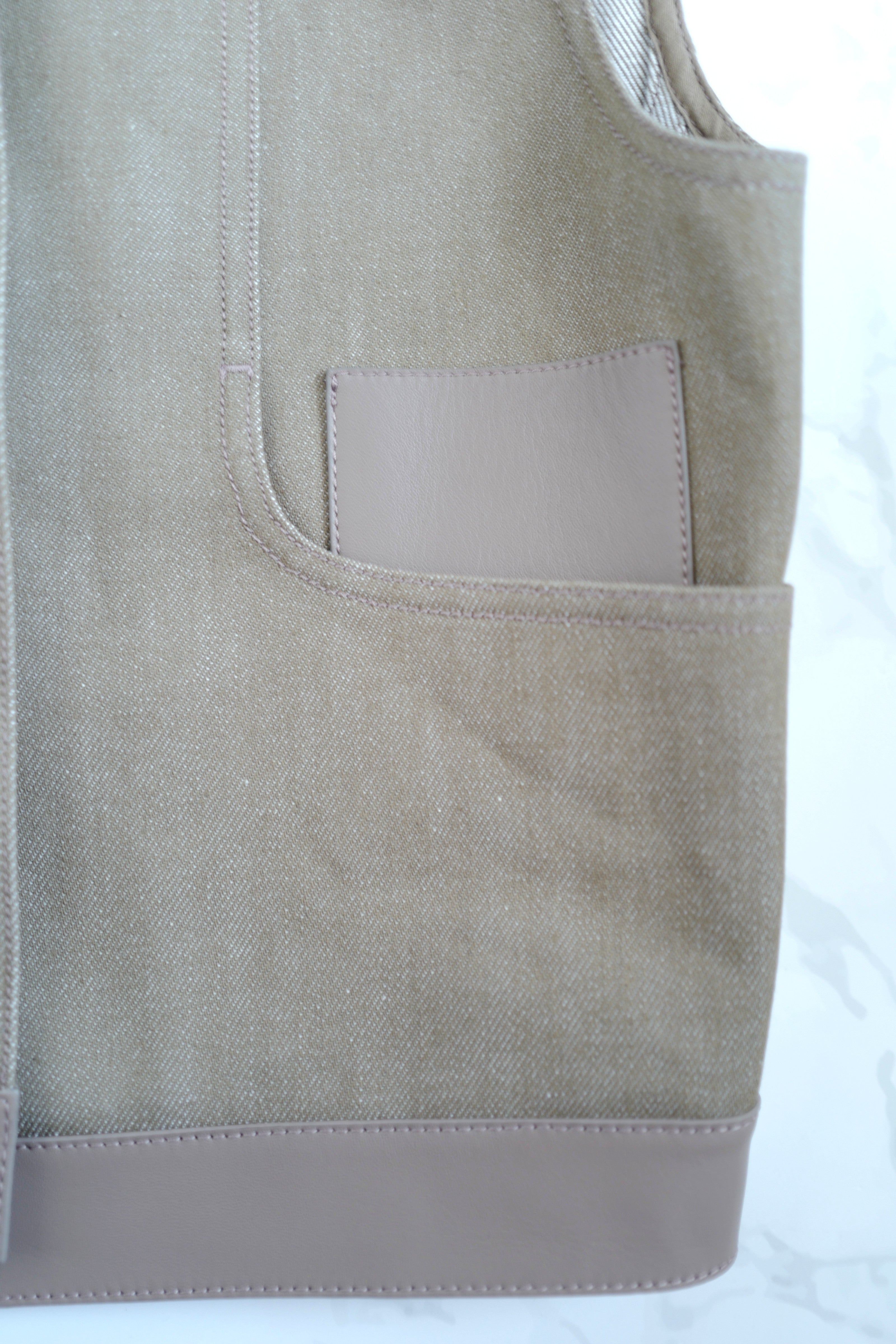 NEW Hermès SS25 Sleeveless Jacket with Leather Details - Size 38 $7K Retail