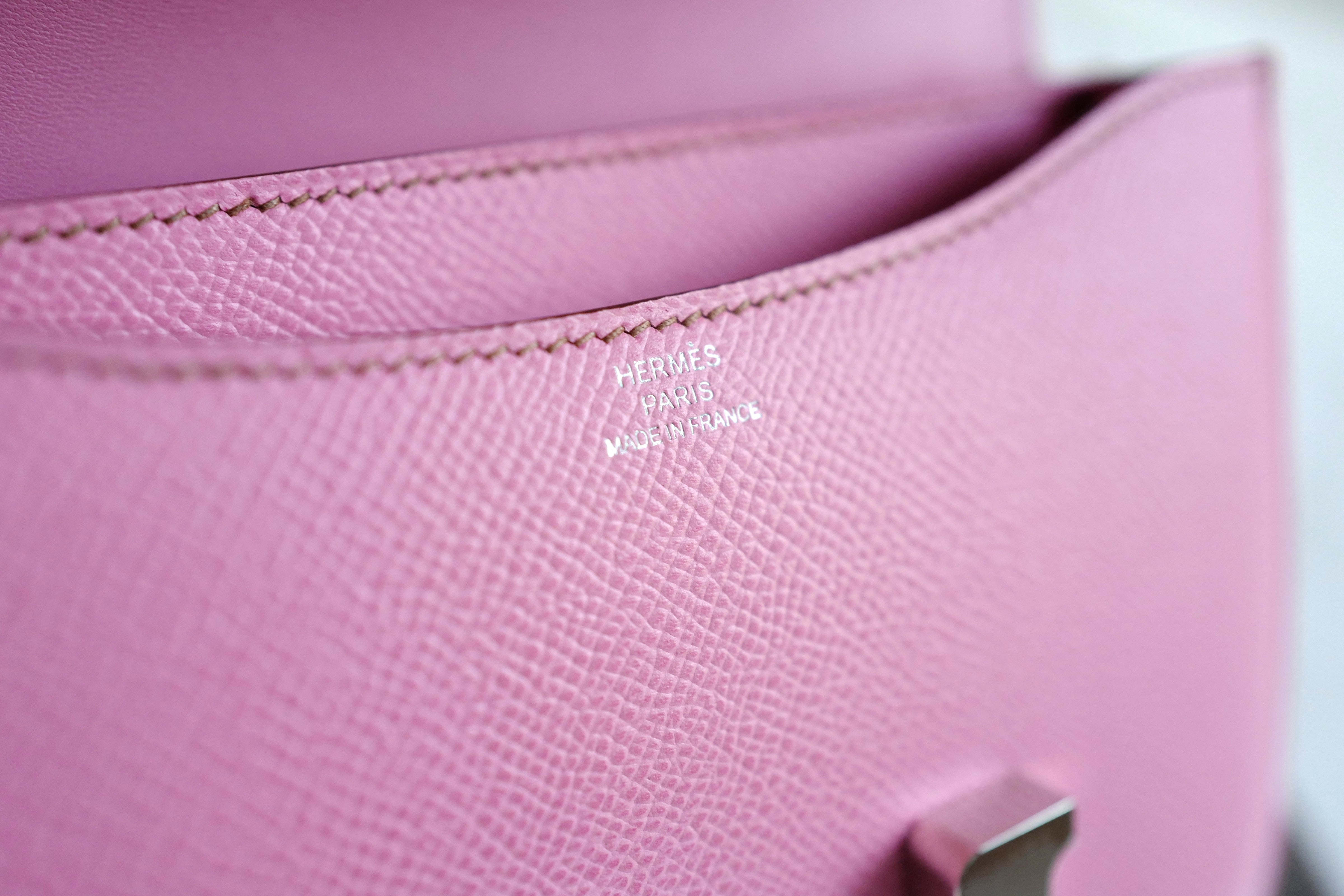 NEW Hermès Mini Constance 18 in 5P Bubblegum Pink Epsom with Palladium HW 2022