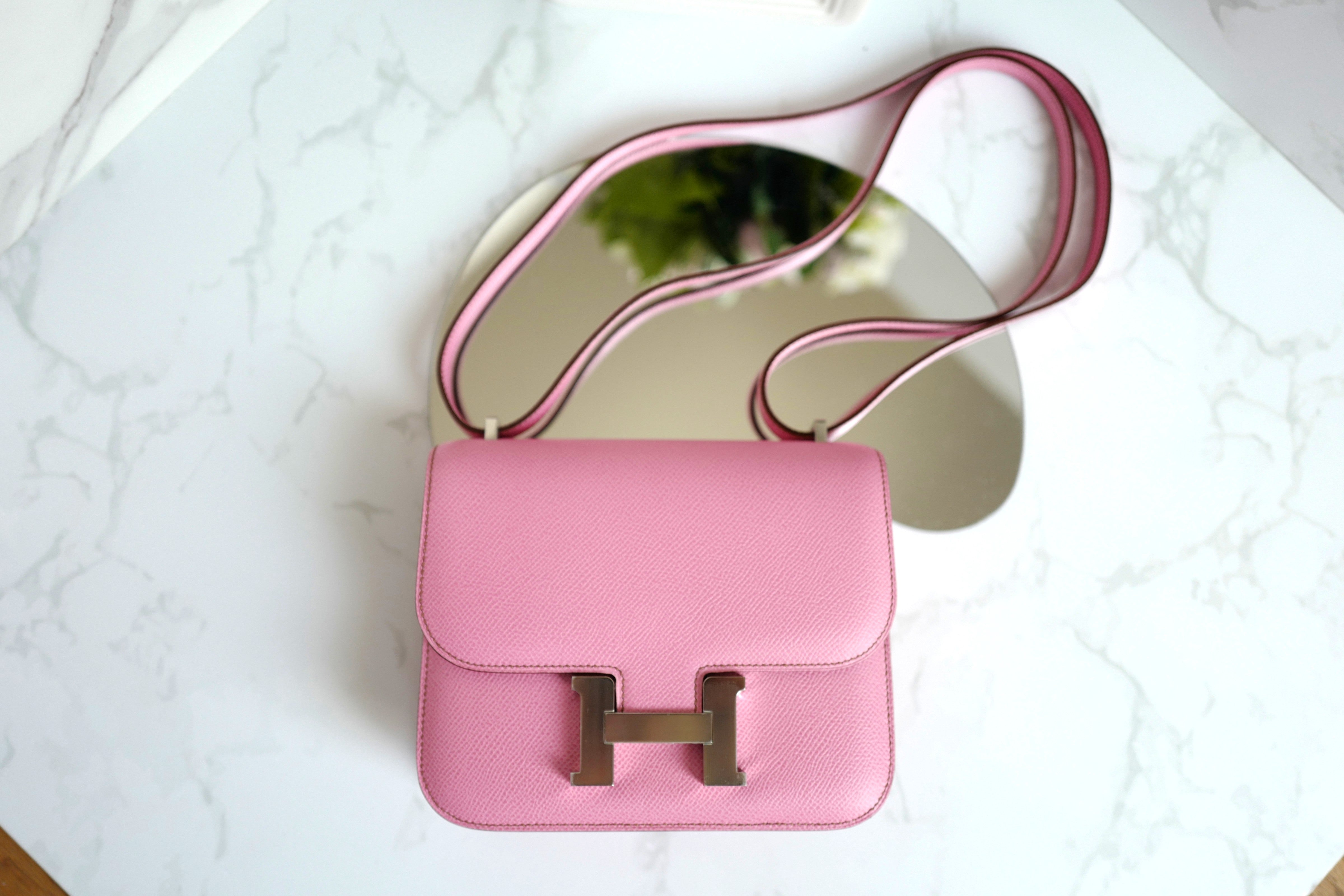 NEW Hermès Mini Constance 18 in 5P Bubblegum Pink Epsom with Palladium HW 2022
