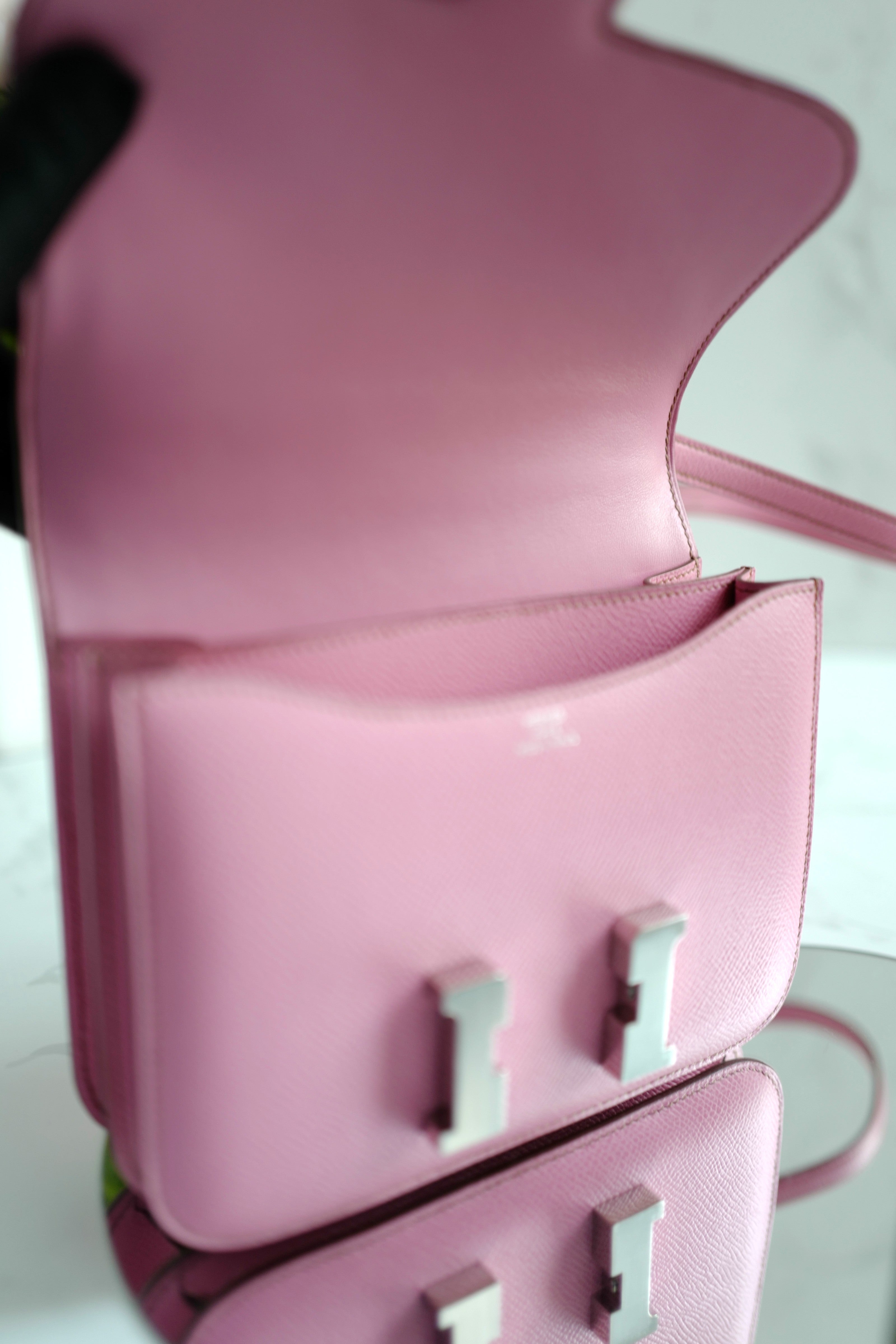 NEW Hermès Mini Constance 18 in 5P Bubblegum Pink Epsom with Palladium HW 2022