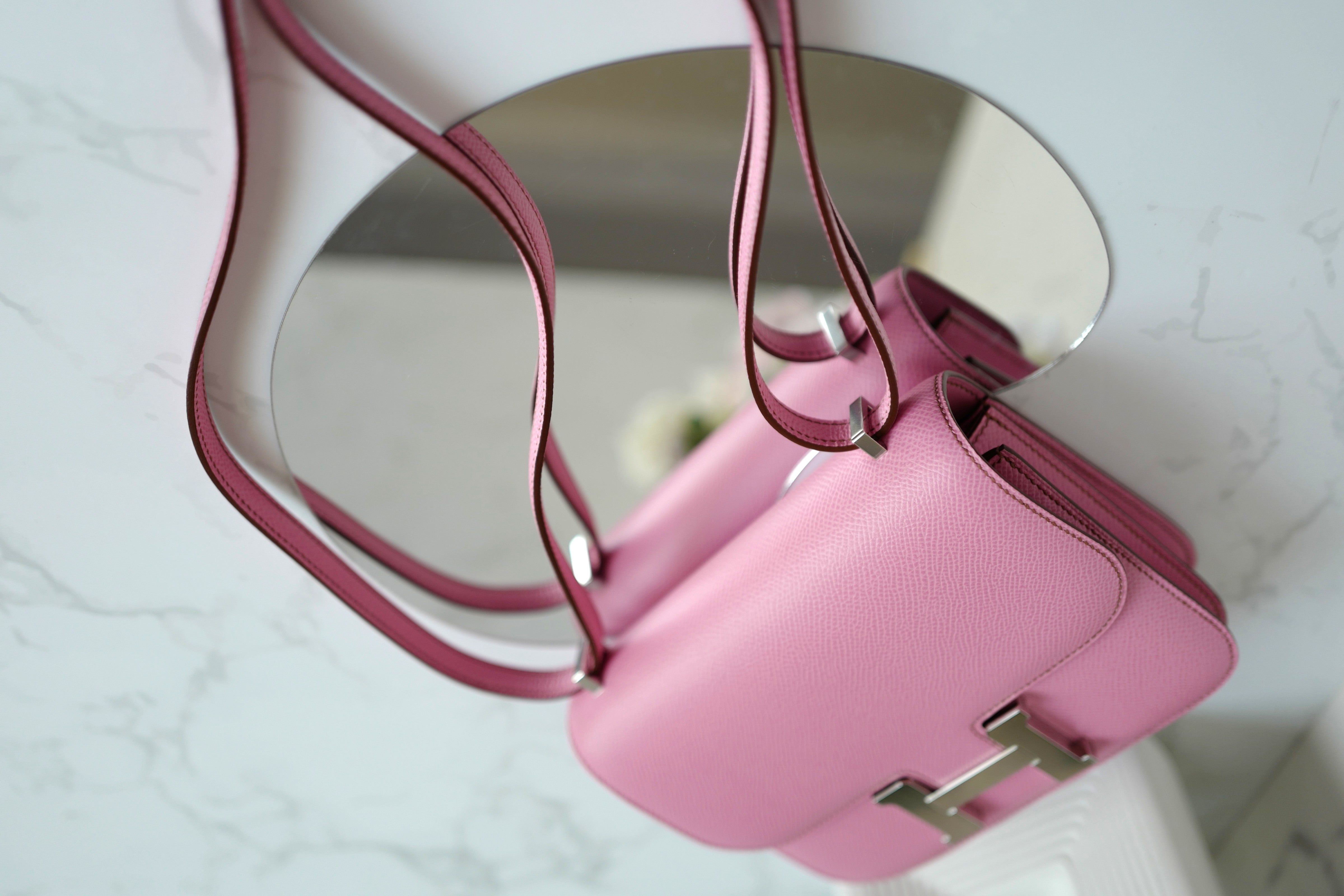 NEW Hermès Mini Constance 18 in 5P Bubblegum Pink Epsom with Palladium HW 2022