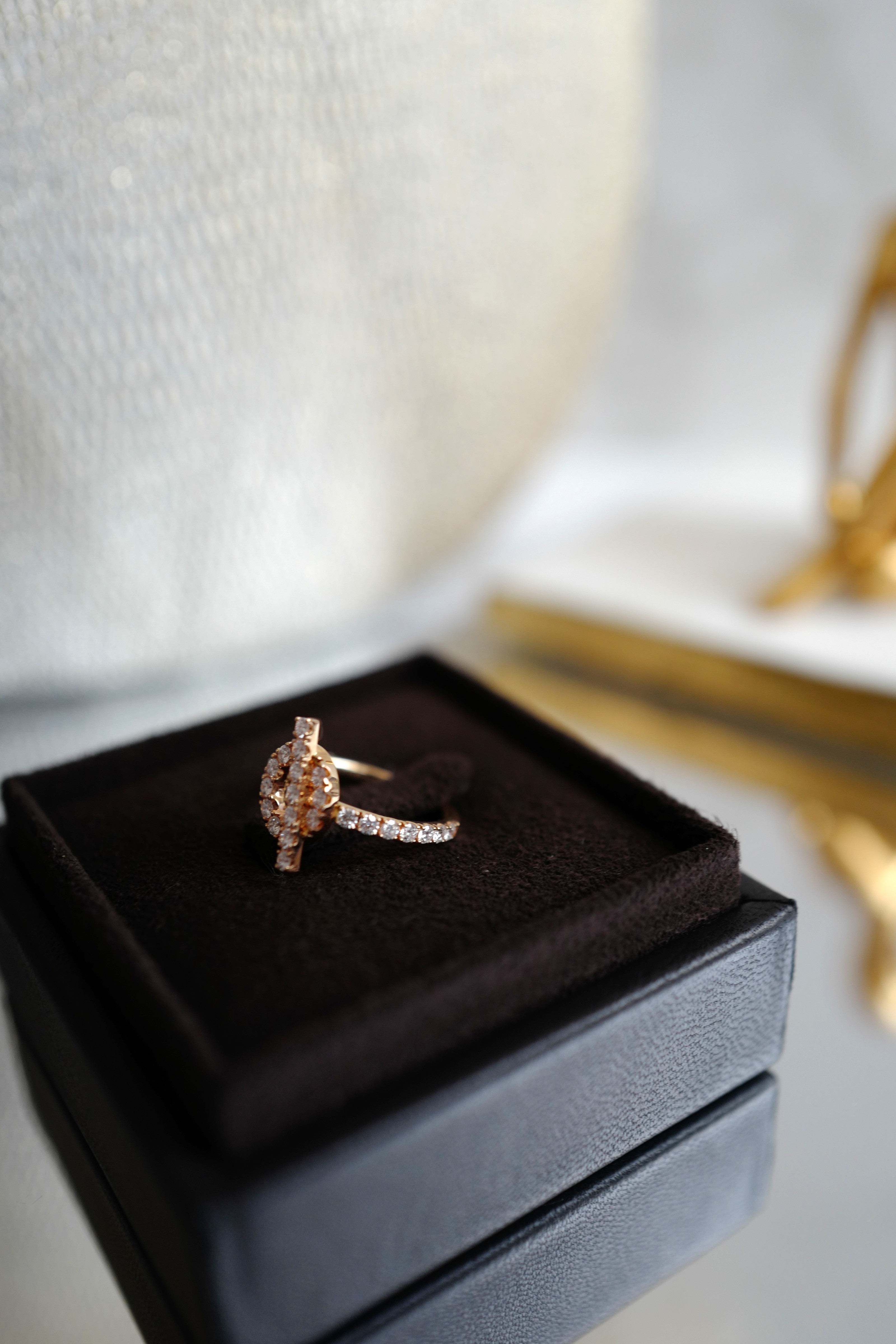 BNIB Hermes Finesse Ring Rose Gold with Diamonds – Size 53 Over $9K Retail