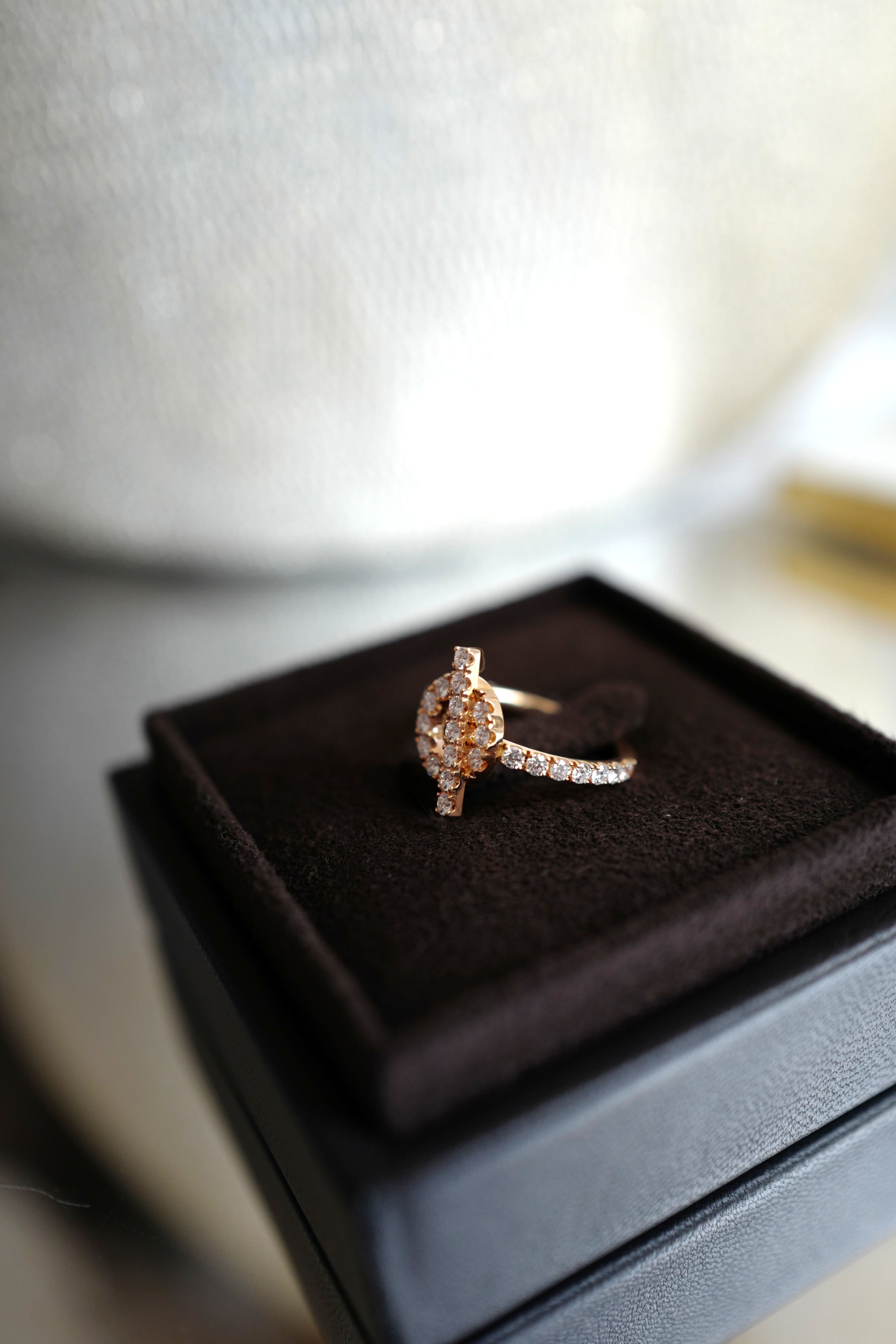 BNIB Hermes Finesse Ring Rose Gold with Diamonds – Size 53 Over $9K Retail