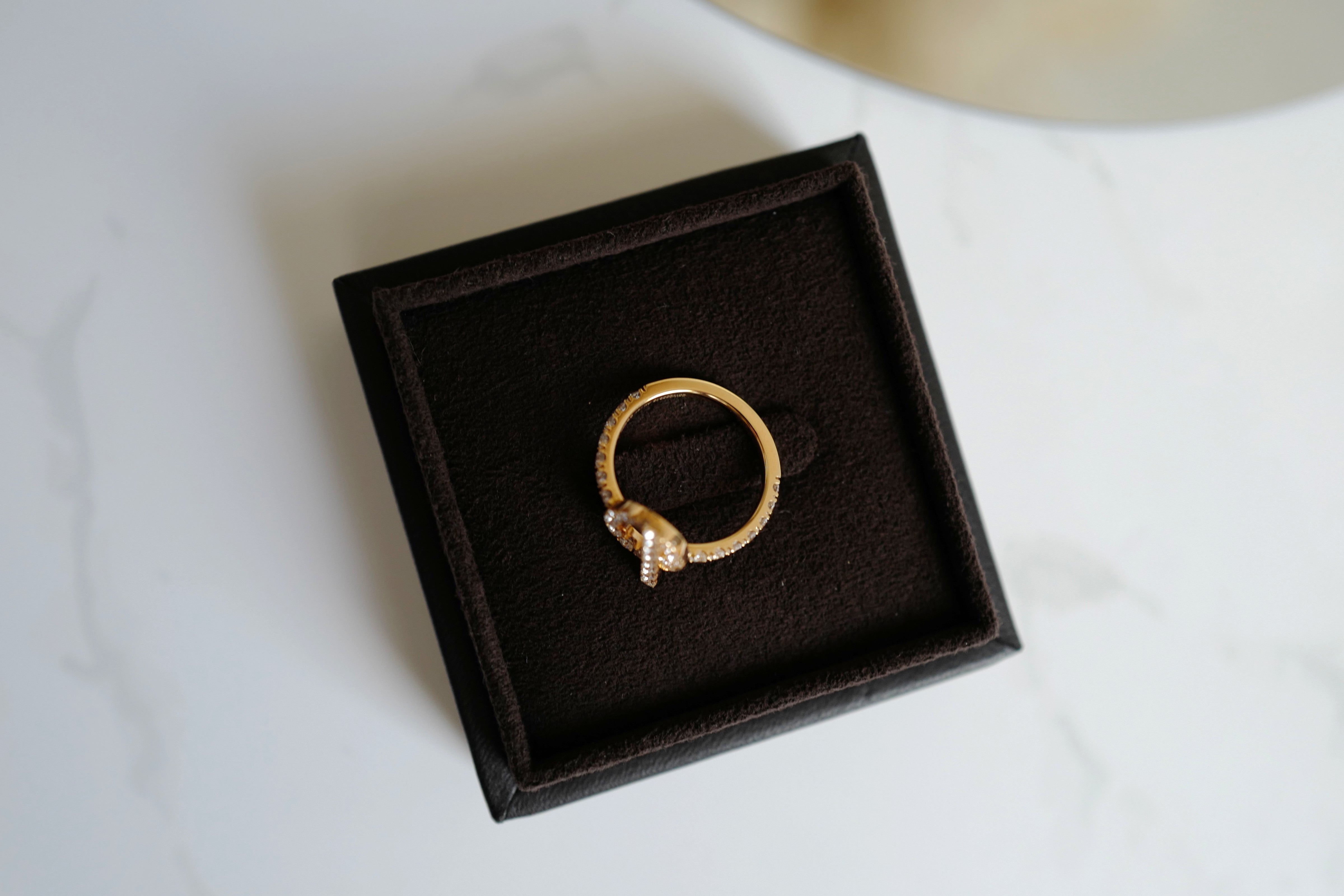 BNIB Hermes Finesse Ring Rose Gold with Diamonds – Size 53 Over $9K Retail