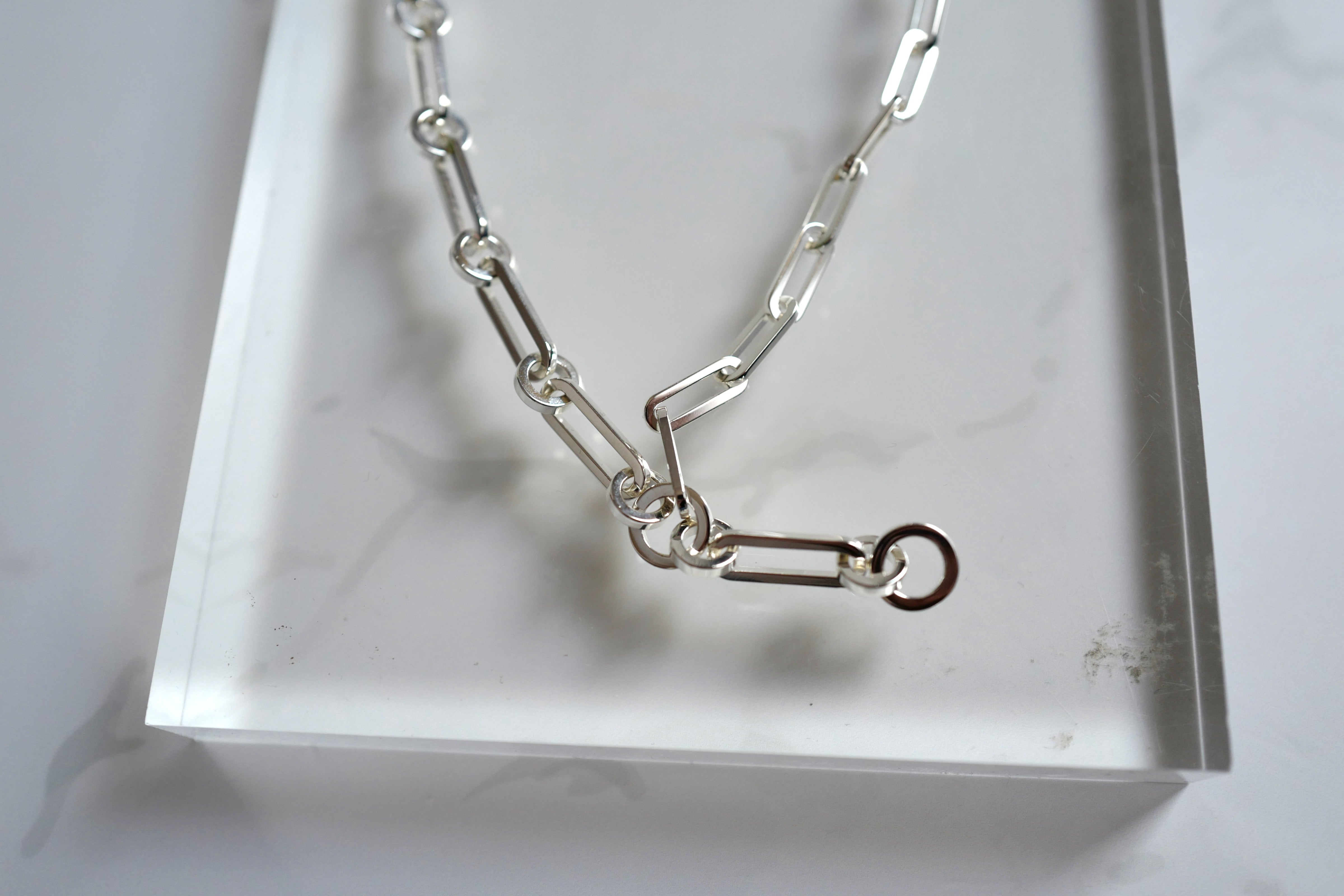 NEW Hermès Kelly Chaine Double Bracelet/Choker in Sterling Silver – Size 17