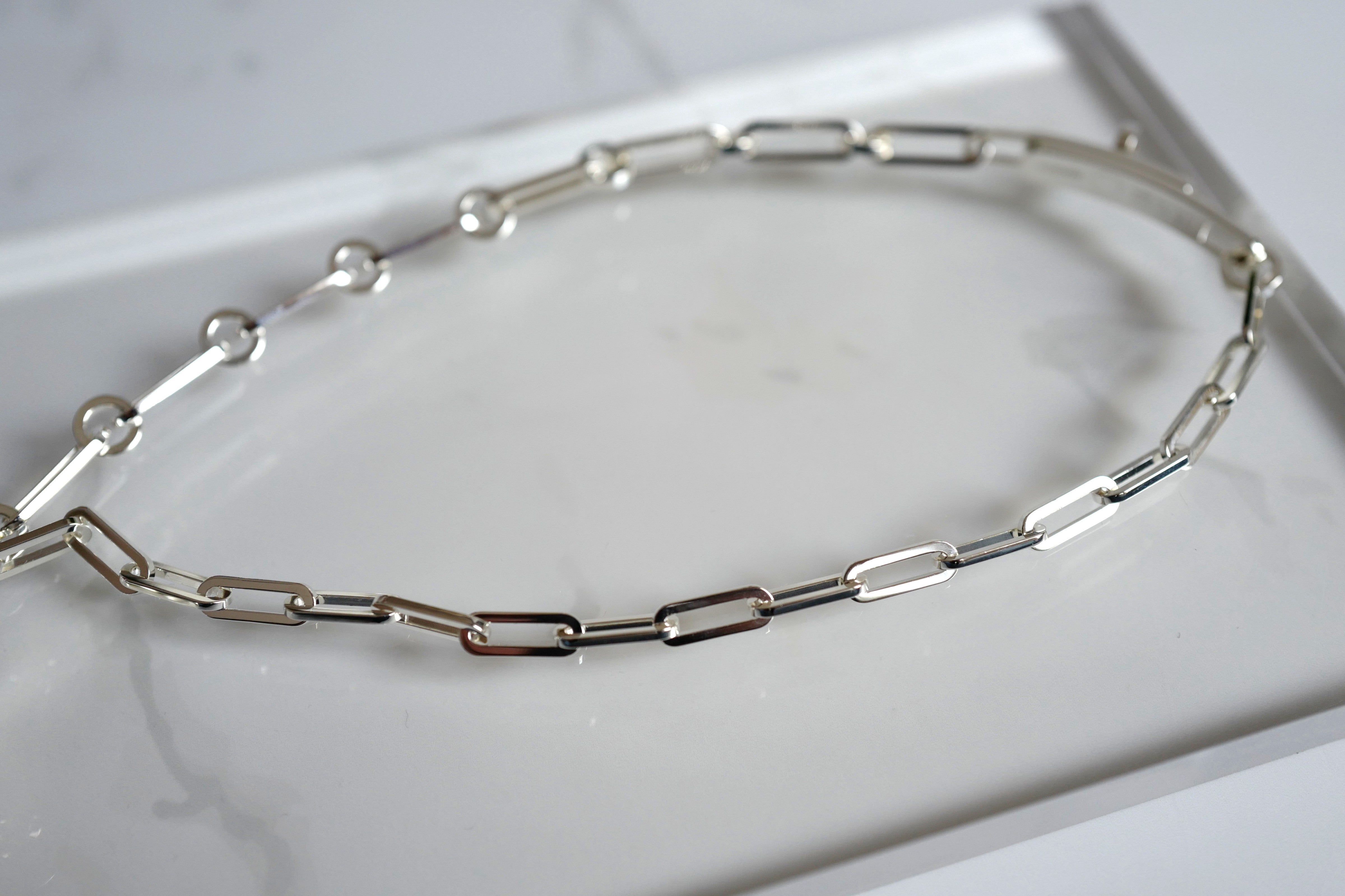 NEW Hermès Kelly Chaine Double Bracelet/Choker in Sterling Silver – Size 17