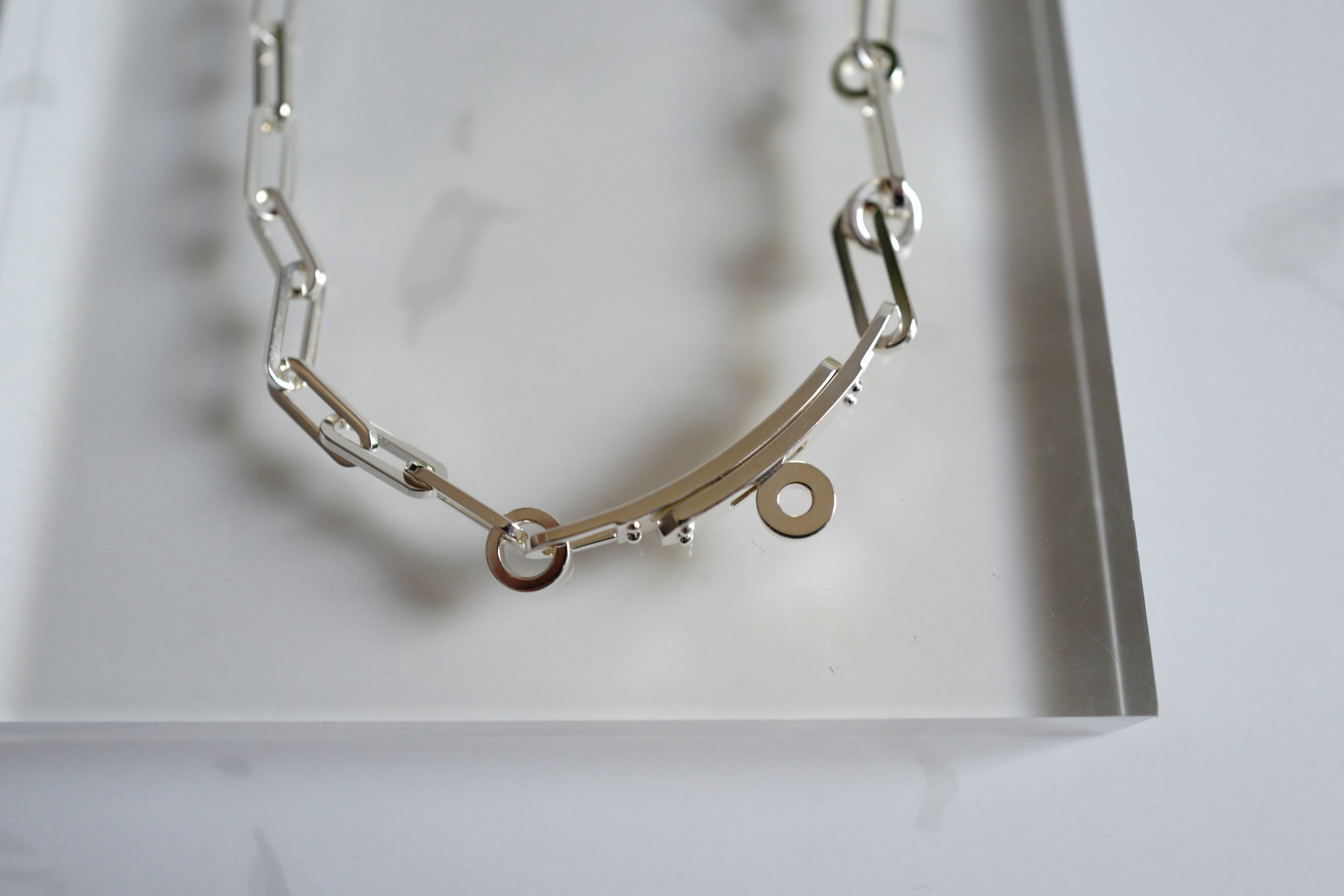 NEW Hermès Kelly Chaine Double Bracelet/Choker in Sterling Silver – Size 17