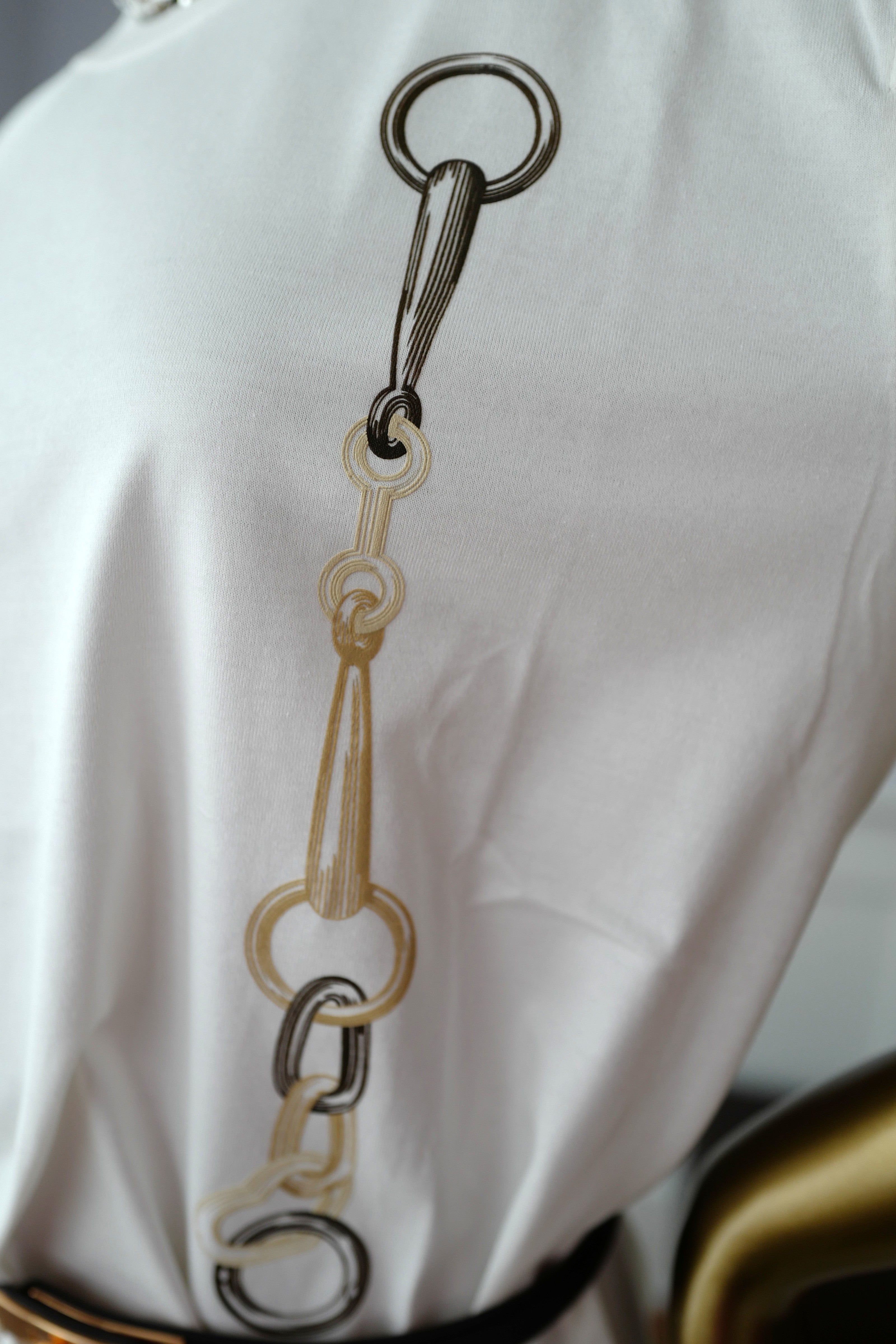 NEW Hermès "Effet Kaleidoscope" T-shirt Dress SS25 in Blanc Cassé - Size 36 $800