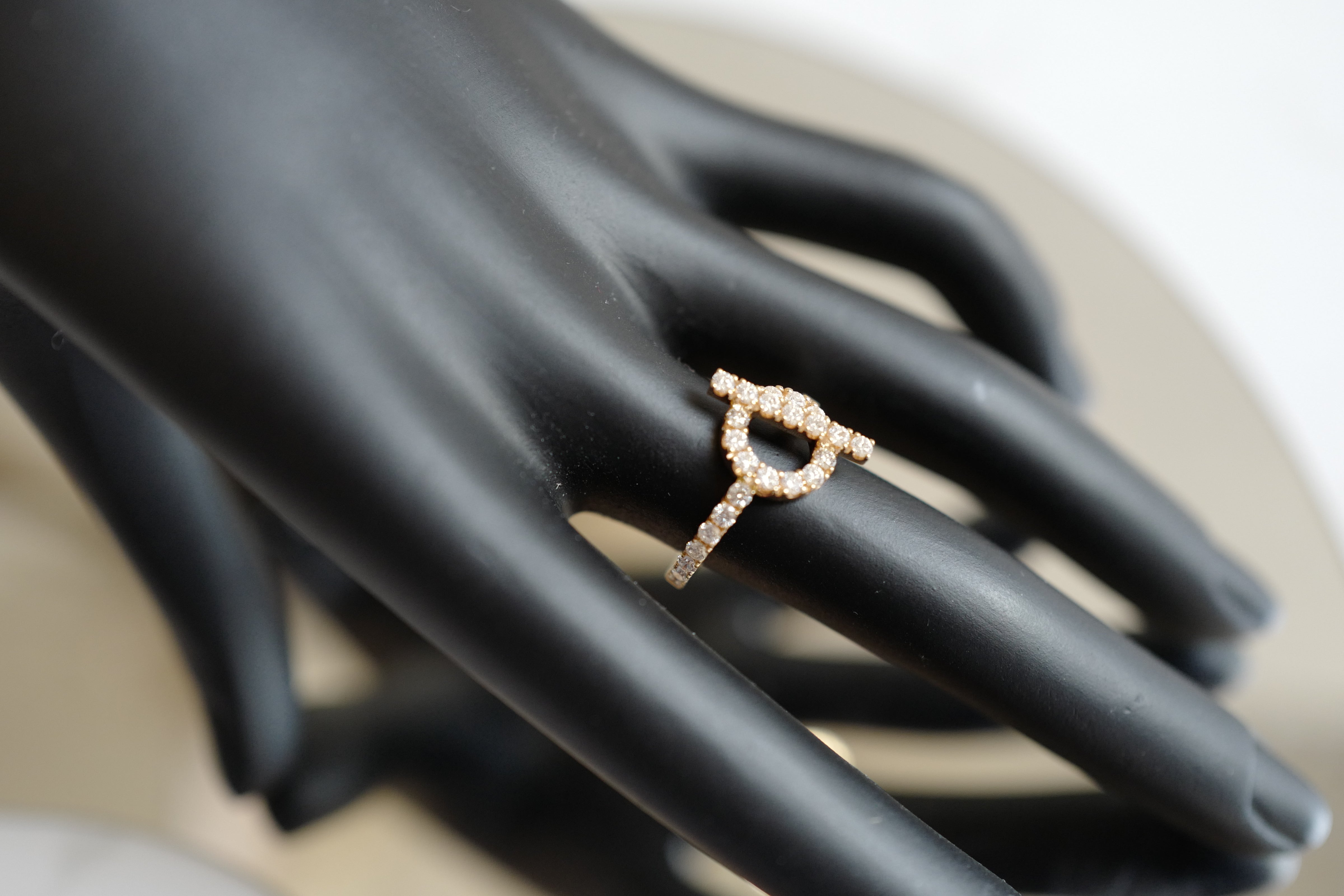 BNIB Hermes Finesse Ring Rose Gold with Diamonds – Size 53 Over $9K Retail