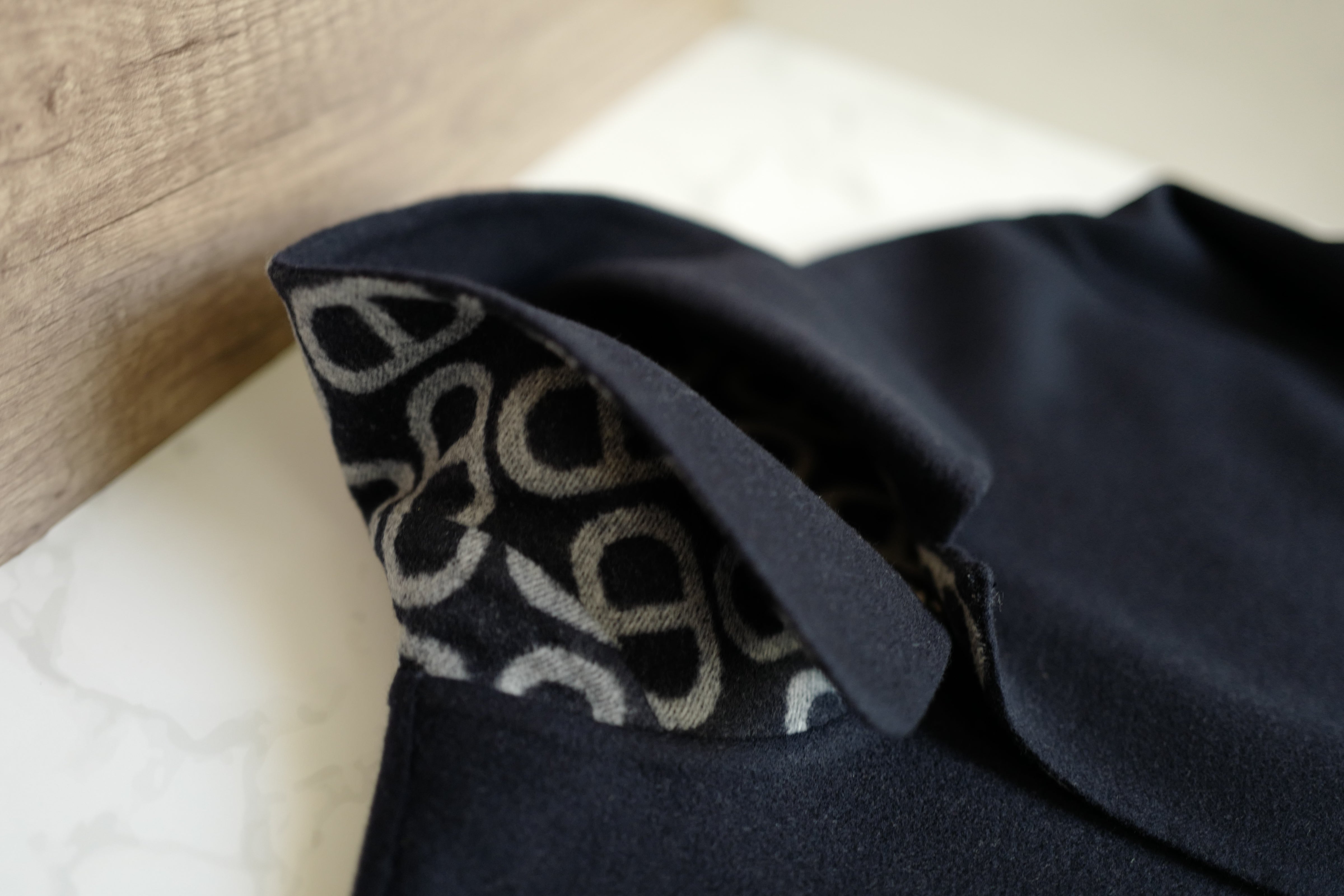 NEW Hermes Chaine d'Ancre Double Cashmere Long Coat in Bleu Marine size 36