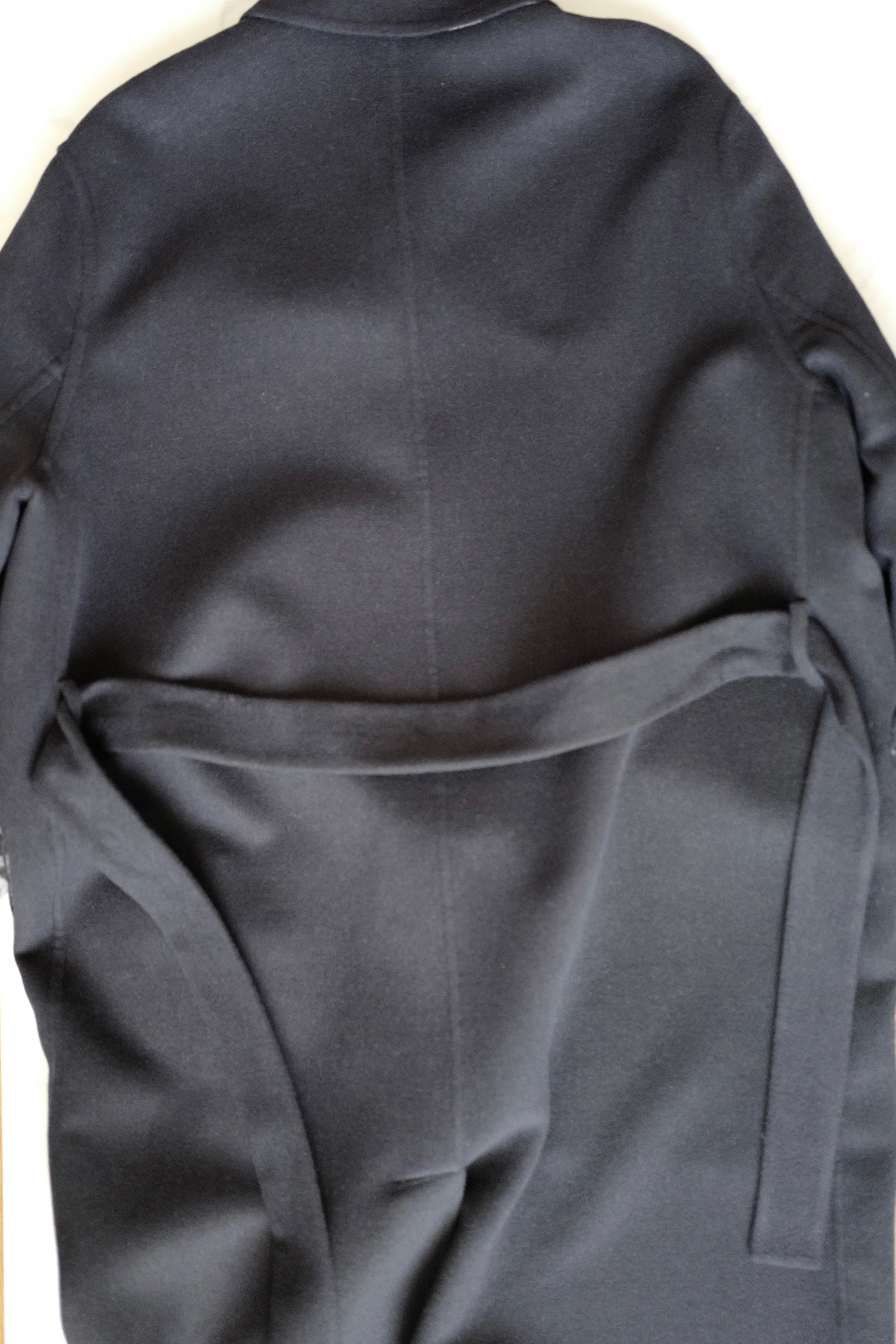 NEW Hermes Chaine d'Ancre Double Cashmere Long Coat in Bleu Marine size 36