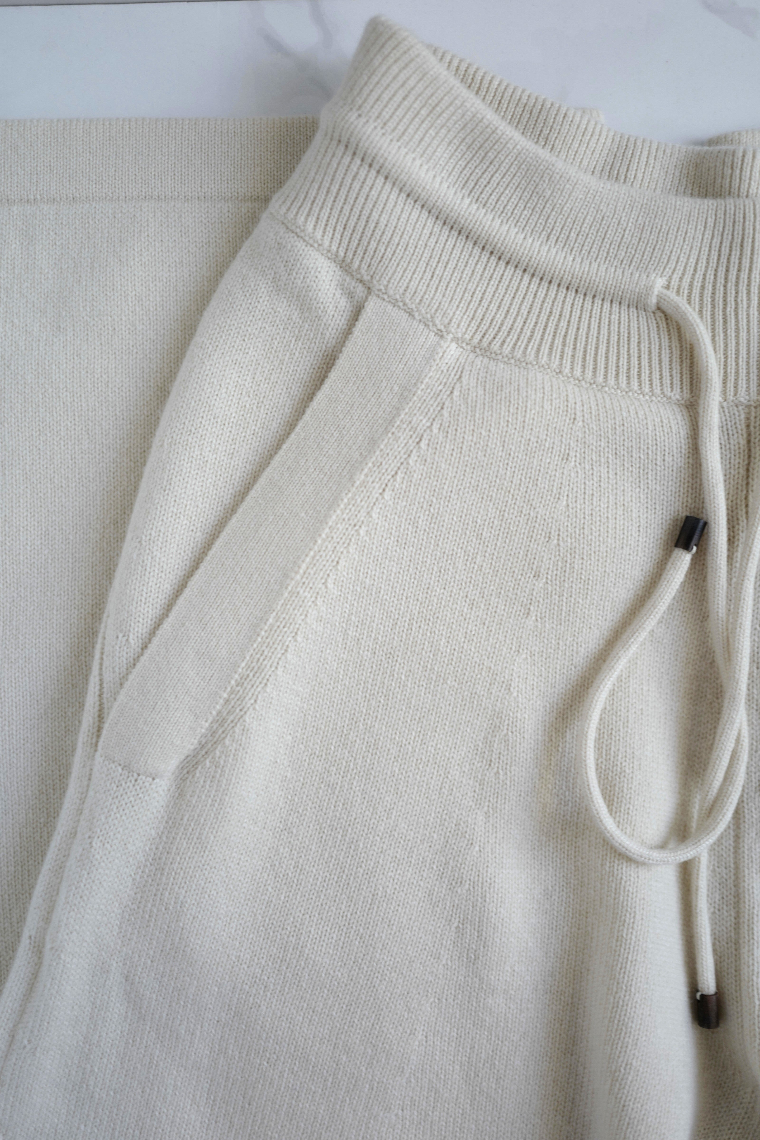 Brand NEW Hermès Cashmere Pants – Blanc Naturel (Size 36) Wide Leg Retail $3300