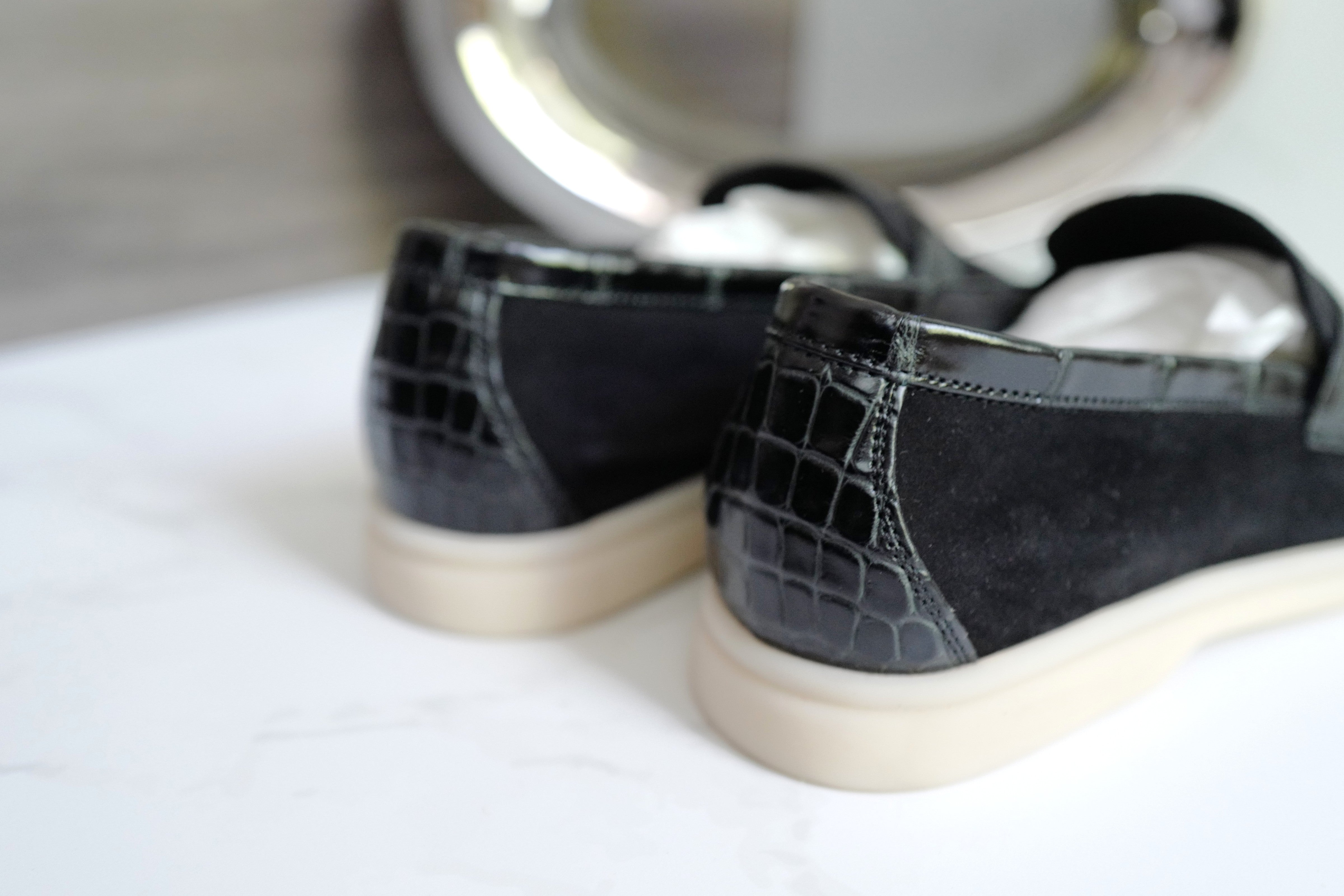 BNIB Loro Piana Summer Charms Walk Loafers In Black Suede Alligator strap Size 37