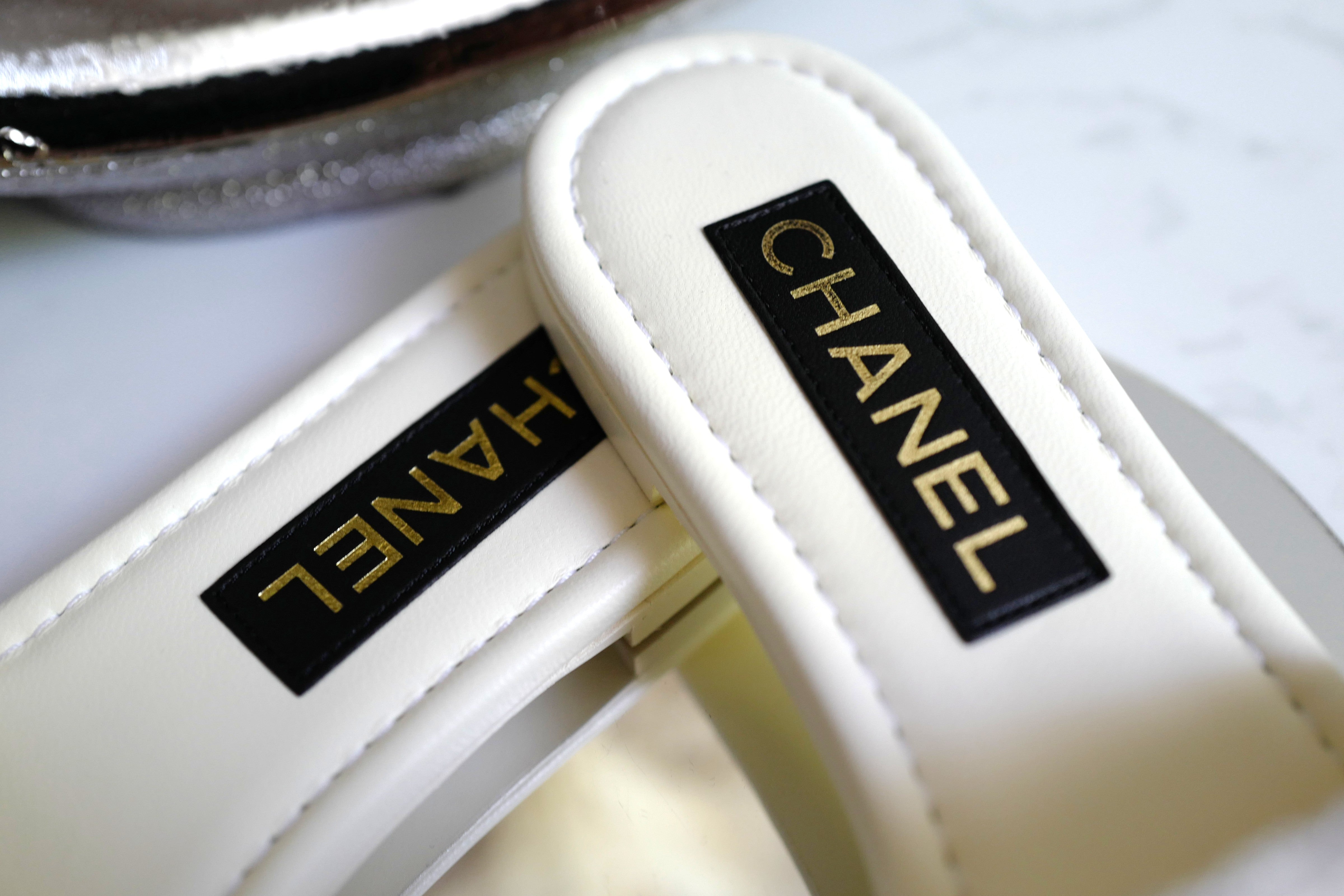 BNIB Chanel Spring Summer Collection 25S Mules Flat With Pearls - Size 38