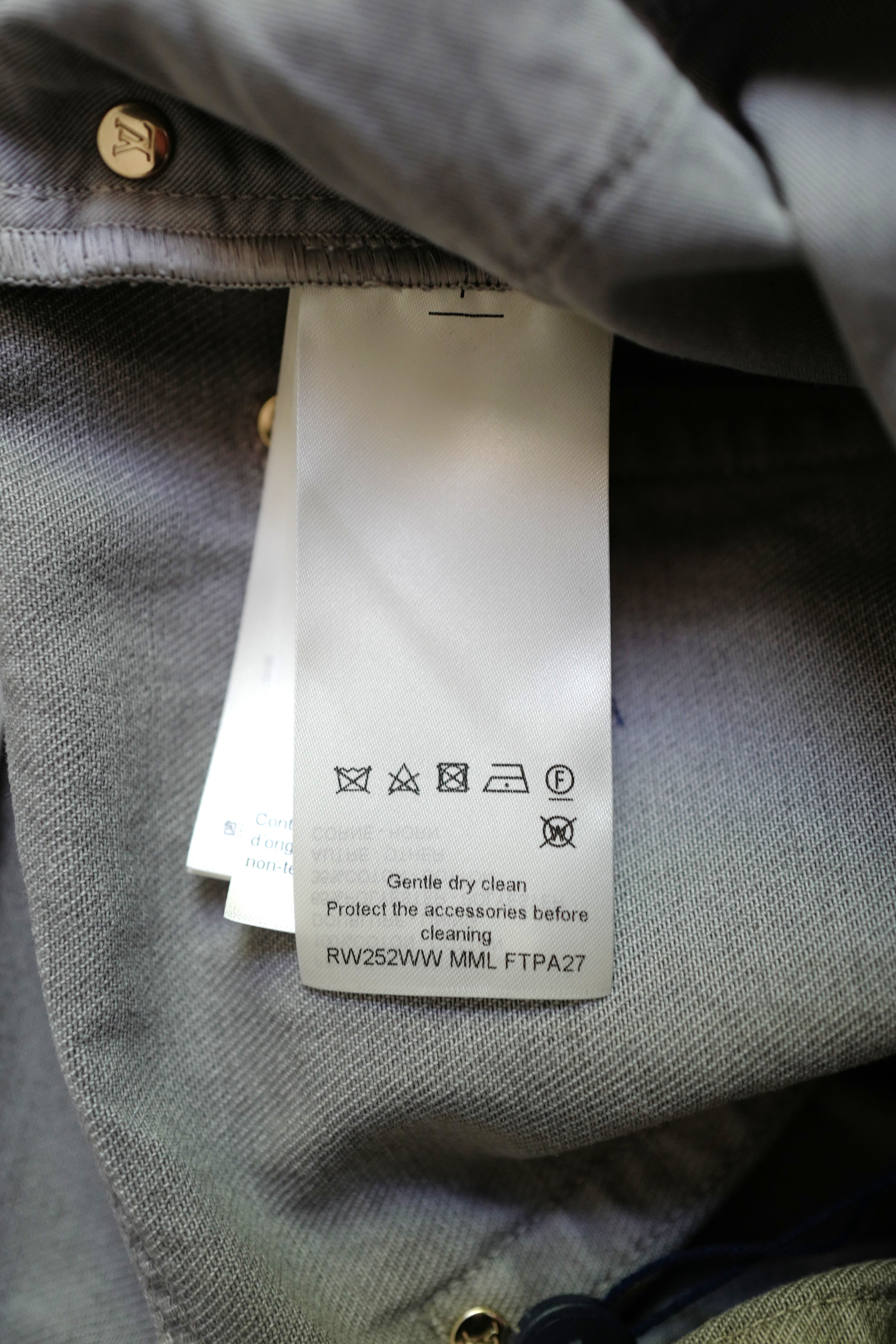 Brand New Louis Vuitton Nautical Denim Pleat Pants Gris Size 38