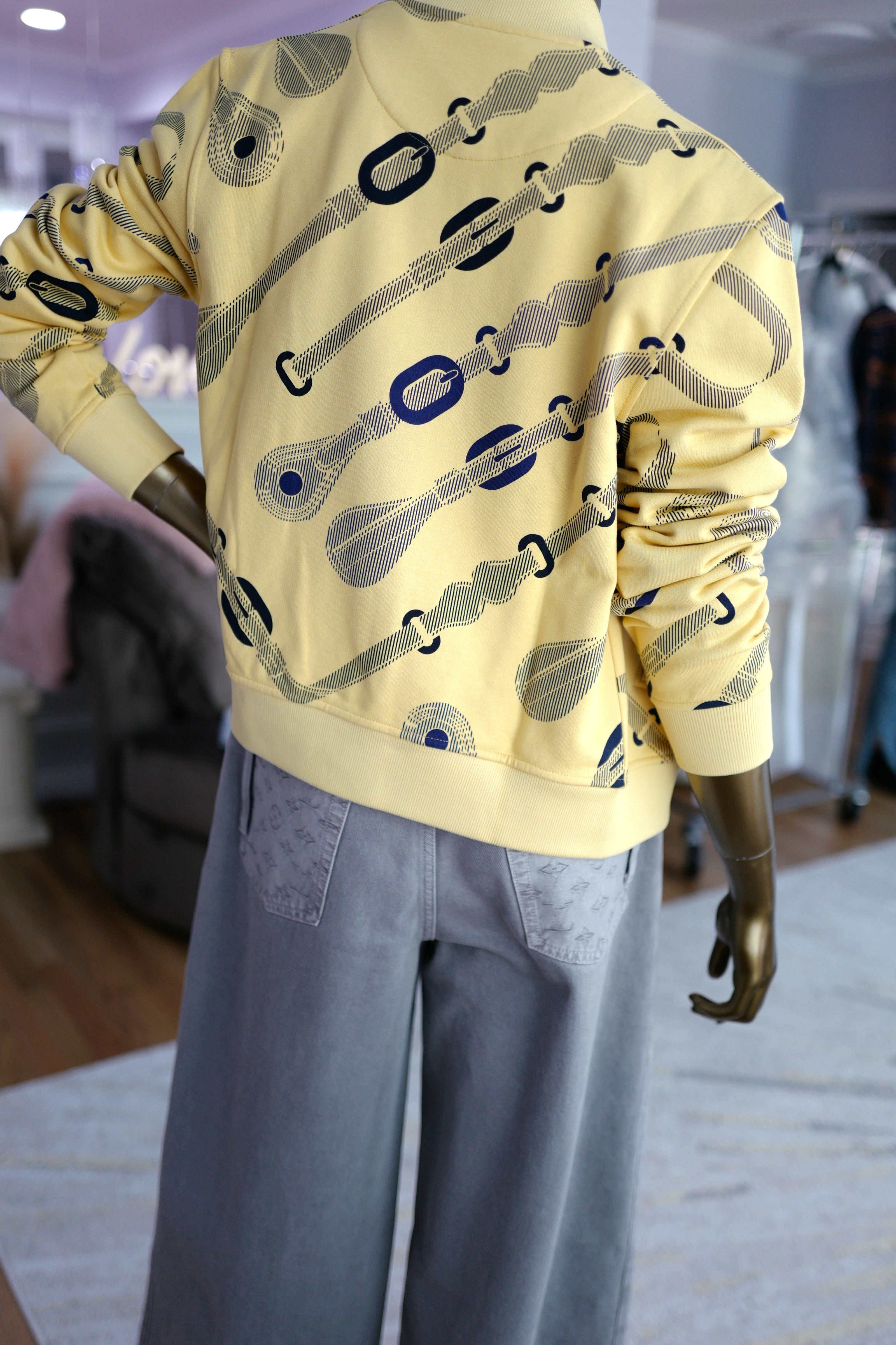 NEW Hermès Varsity Jacket “Coaching Remix” in Jaune Labido Size 38