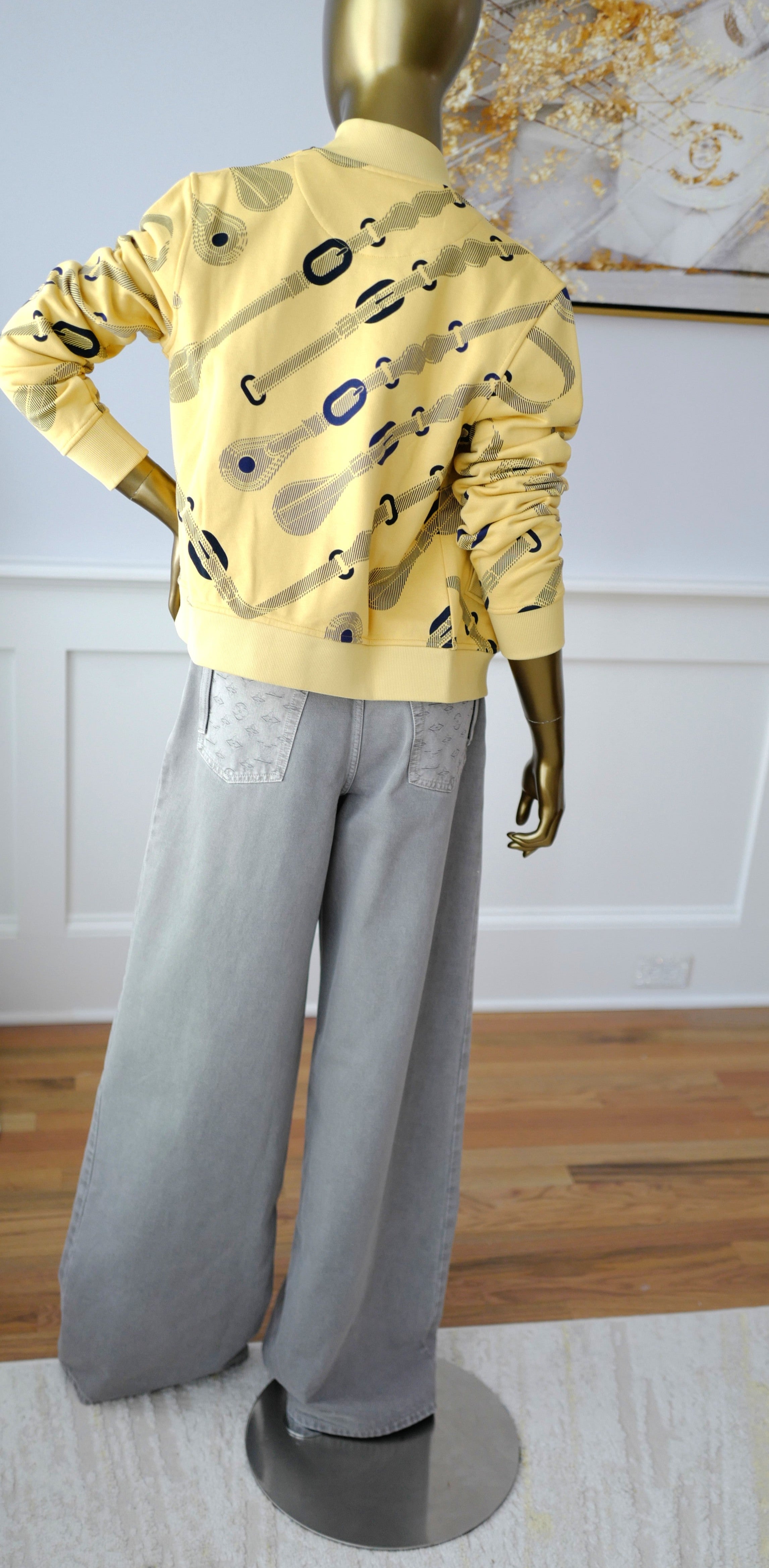 Brand New Louis Vuitton Nautical Denim Pleat Pants Gris Size 38