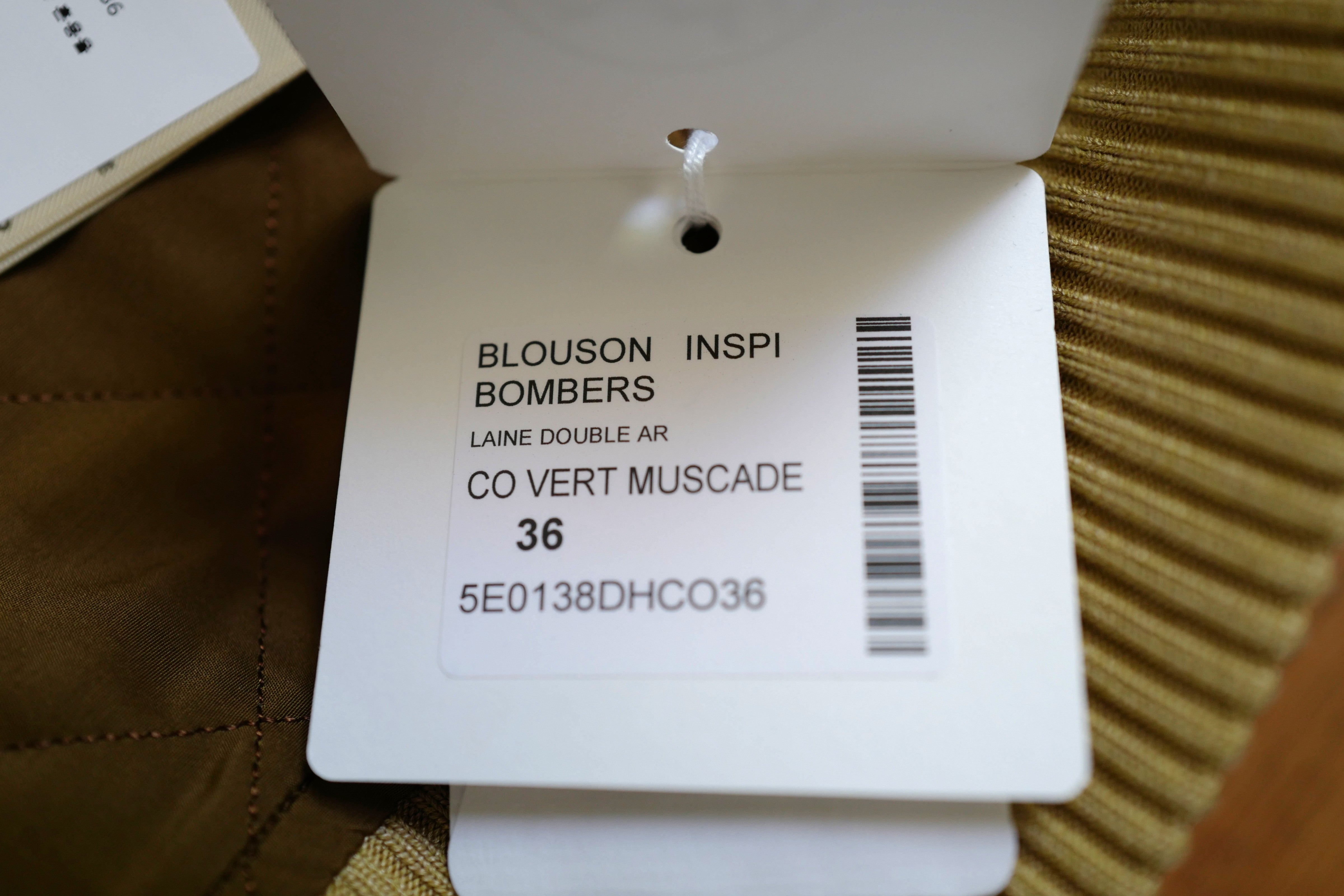 Brand New Hermès Bomber Inspiration Jacket in Vert Muscade Size 36