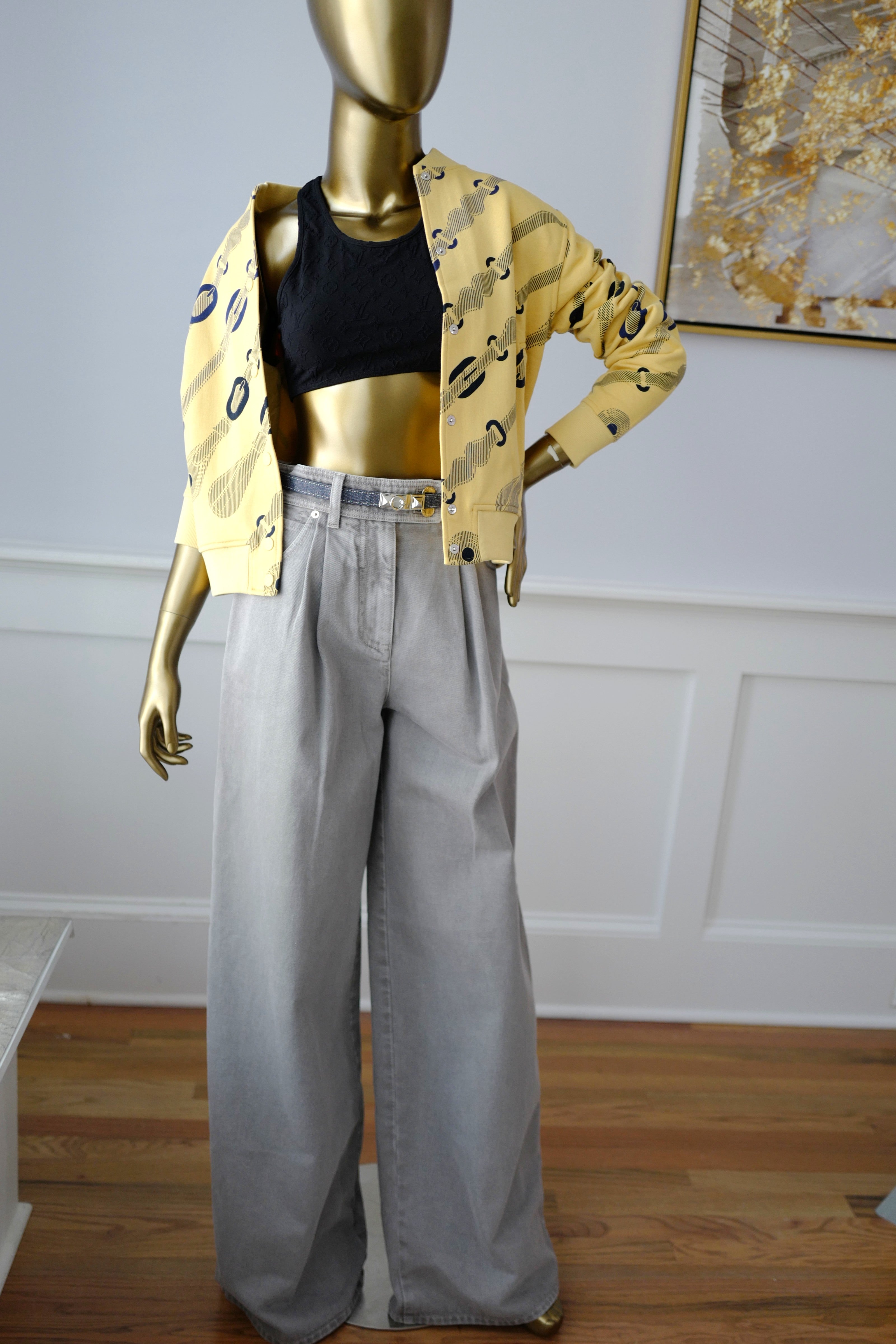 NEW Hermès Varsity Jacket “Coaching Remix” in Jaune Labido Size 38
