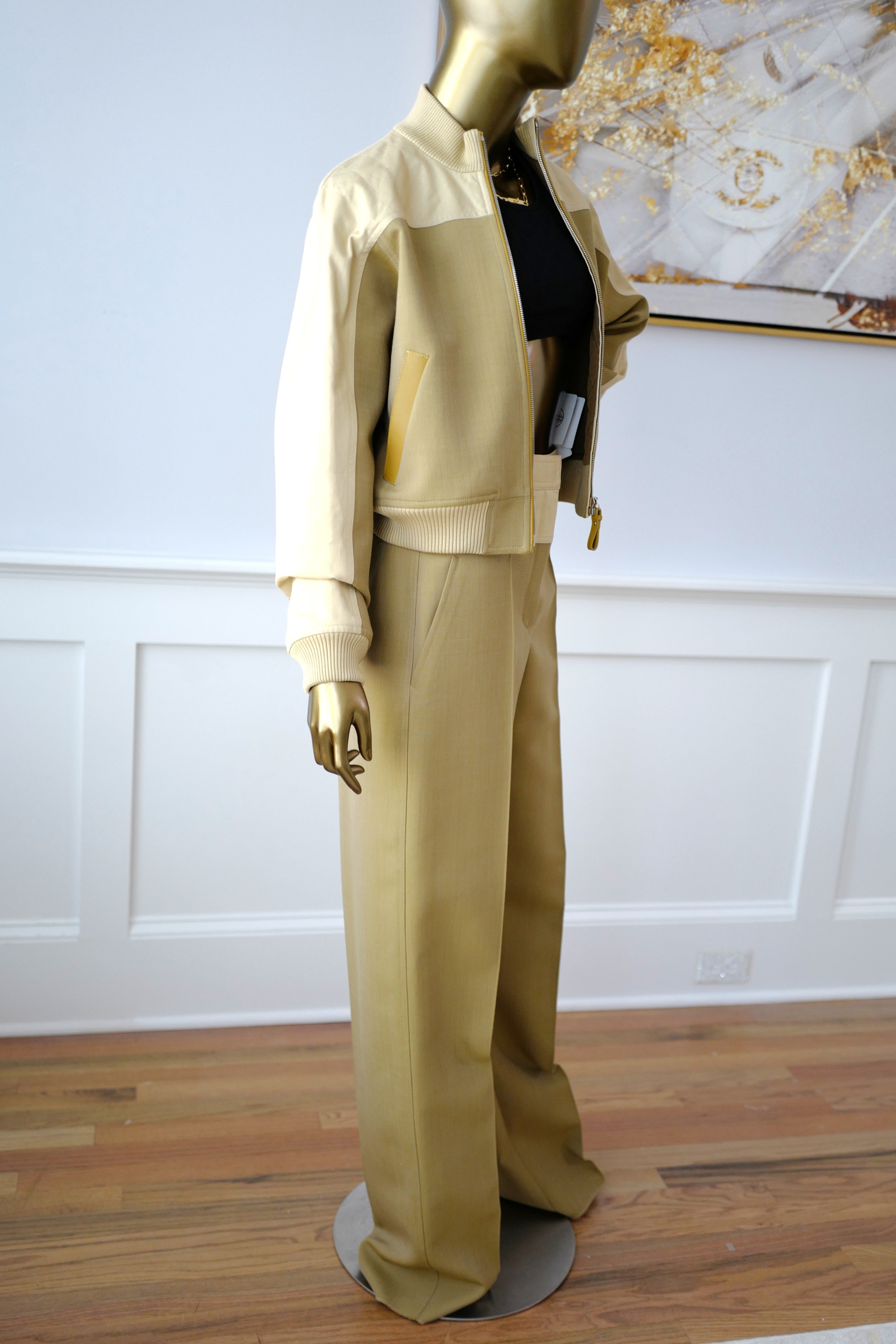 Brand New Hermès Bomber Inspiration Jacket in Vert Muscade Size 36